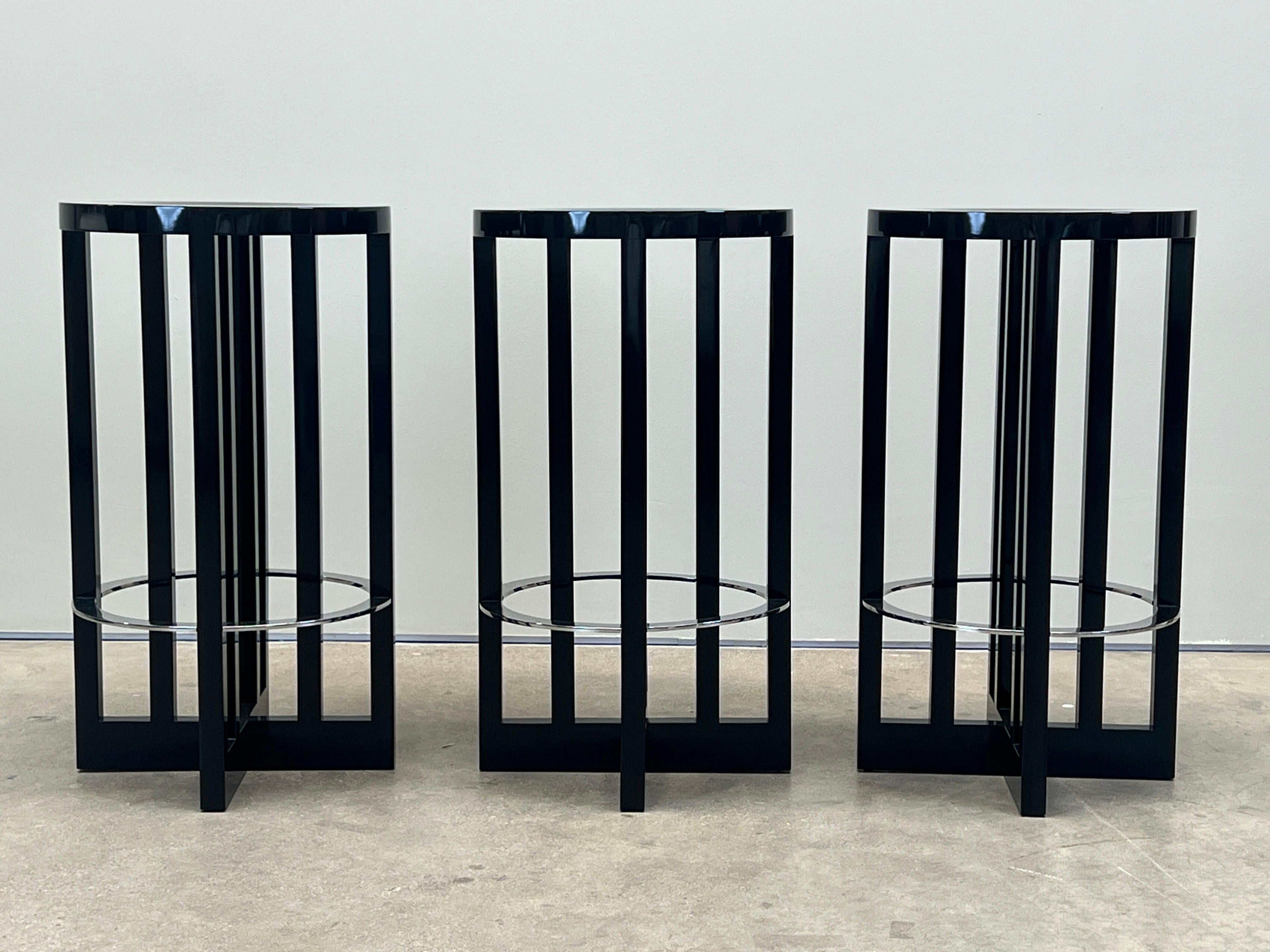 Set of Three Barstools by Richard Meier for Knoll For Sale 1