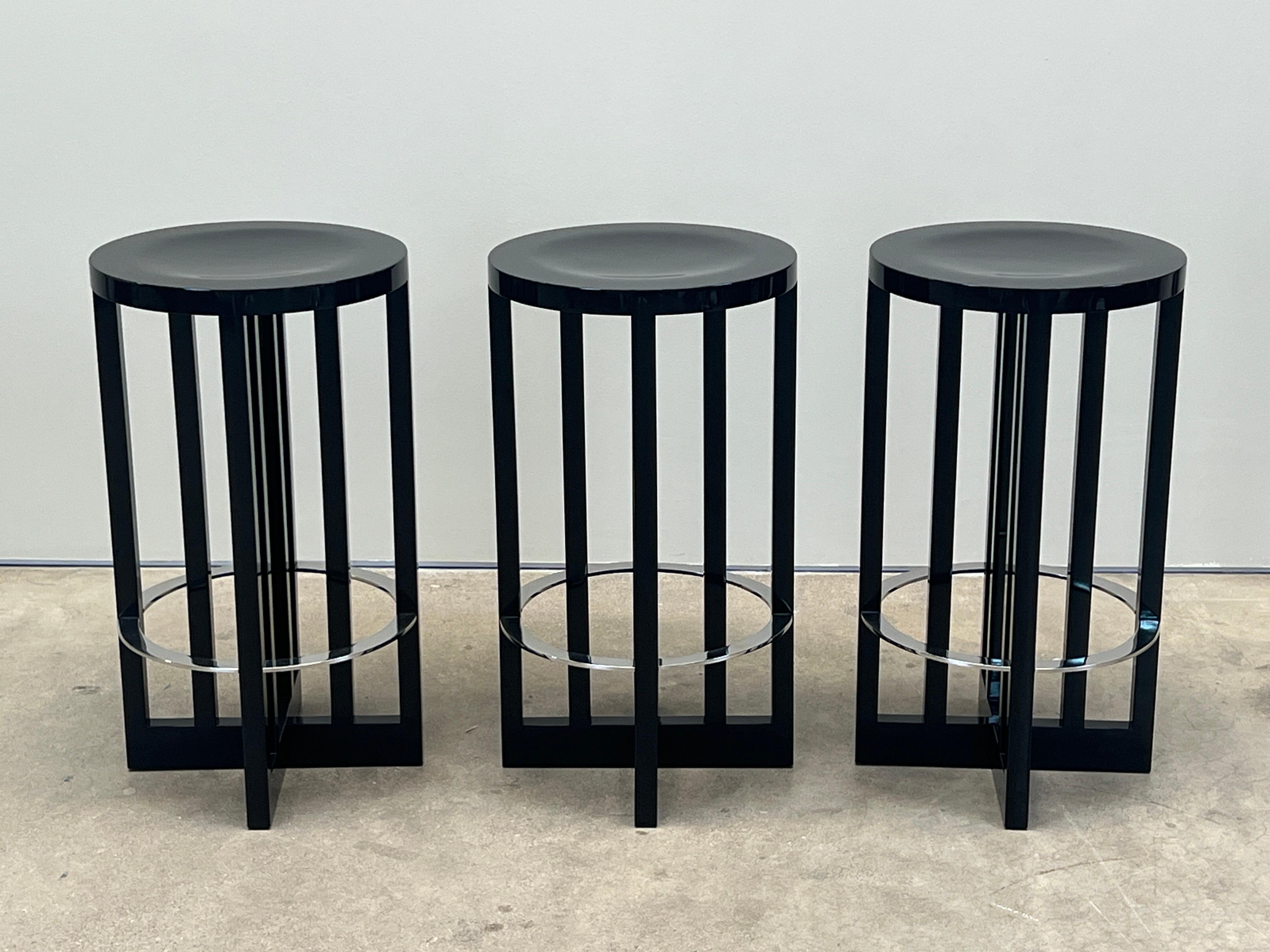 Set of Three Barstools by Richard Meier for Knoll For Sale 2