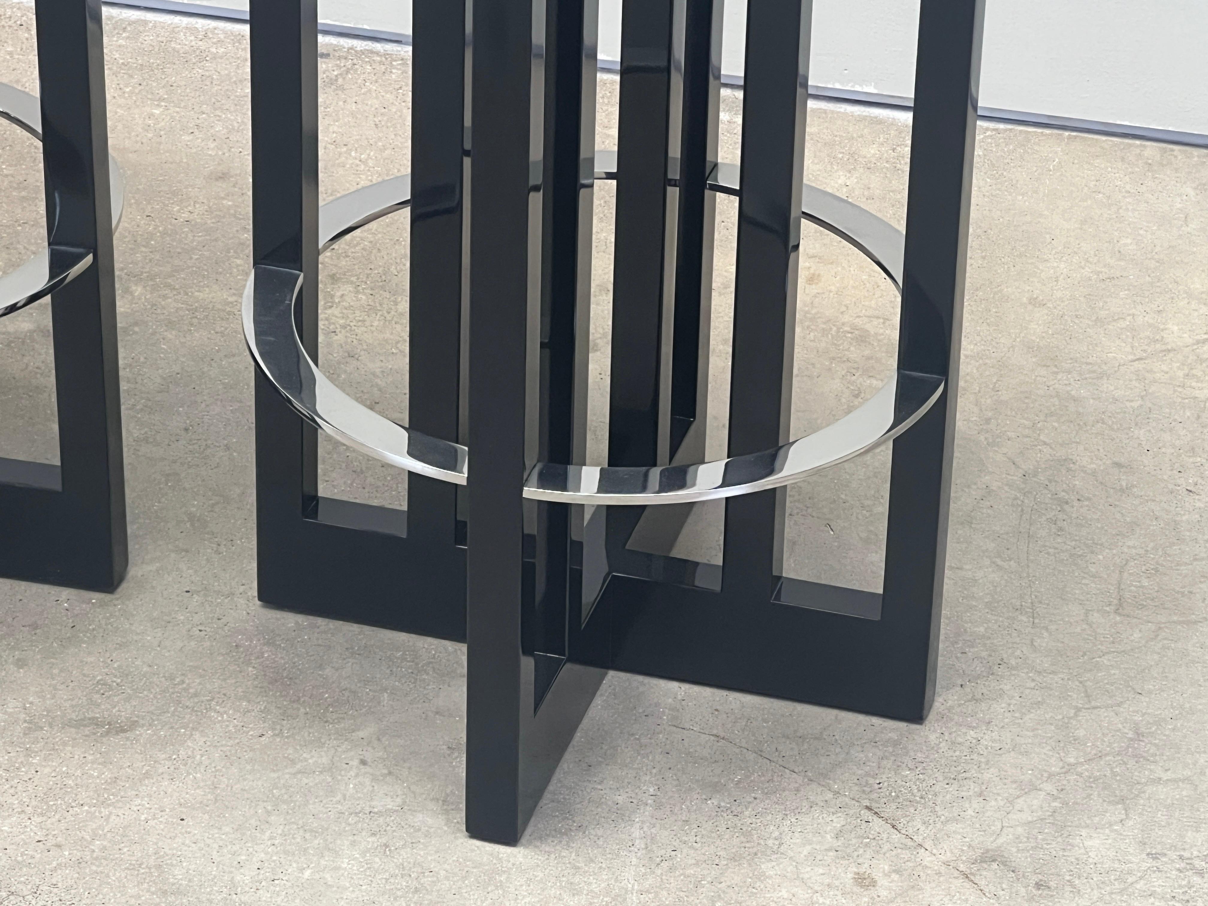 Set of Three Barstools by Richard Meier for Knoll For Sale 4