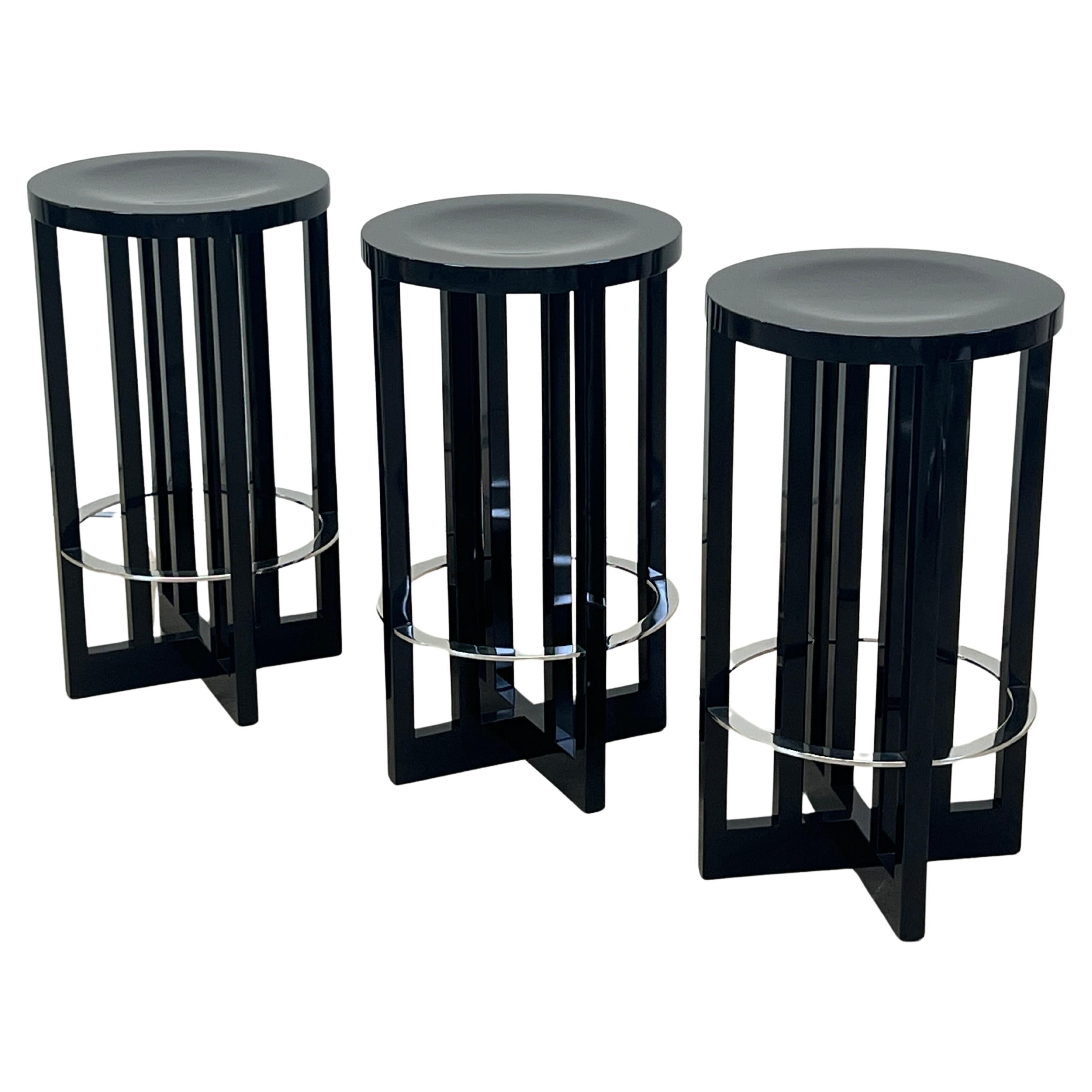 Set of Three Barstools by Richard Meier for Knoll For Sale