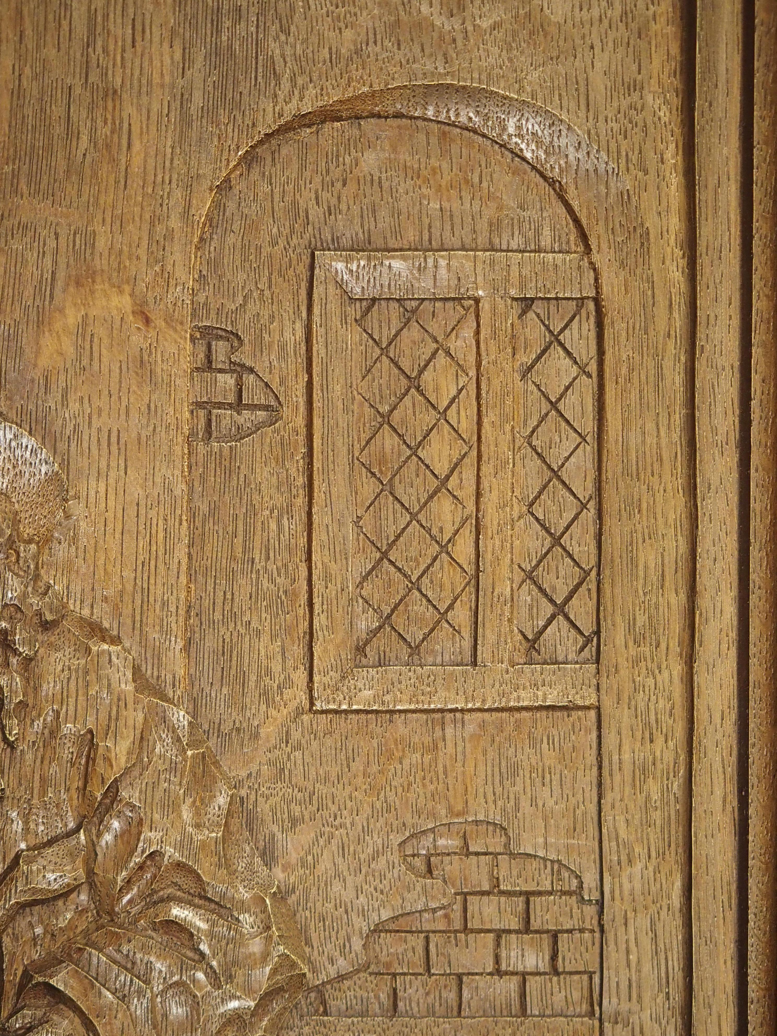 Set of Three Bas Relief Carved Belgian Panels, circa 1930 1