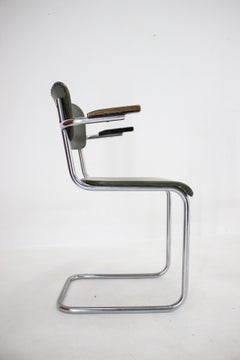 Set of Three Bauhaus Chrome Dining Chairs by Mauser, 1940s