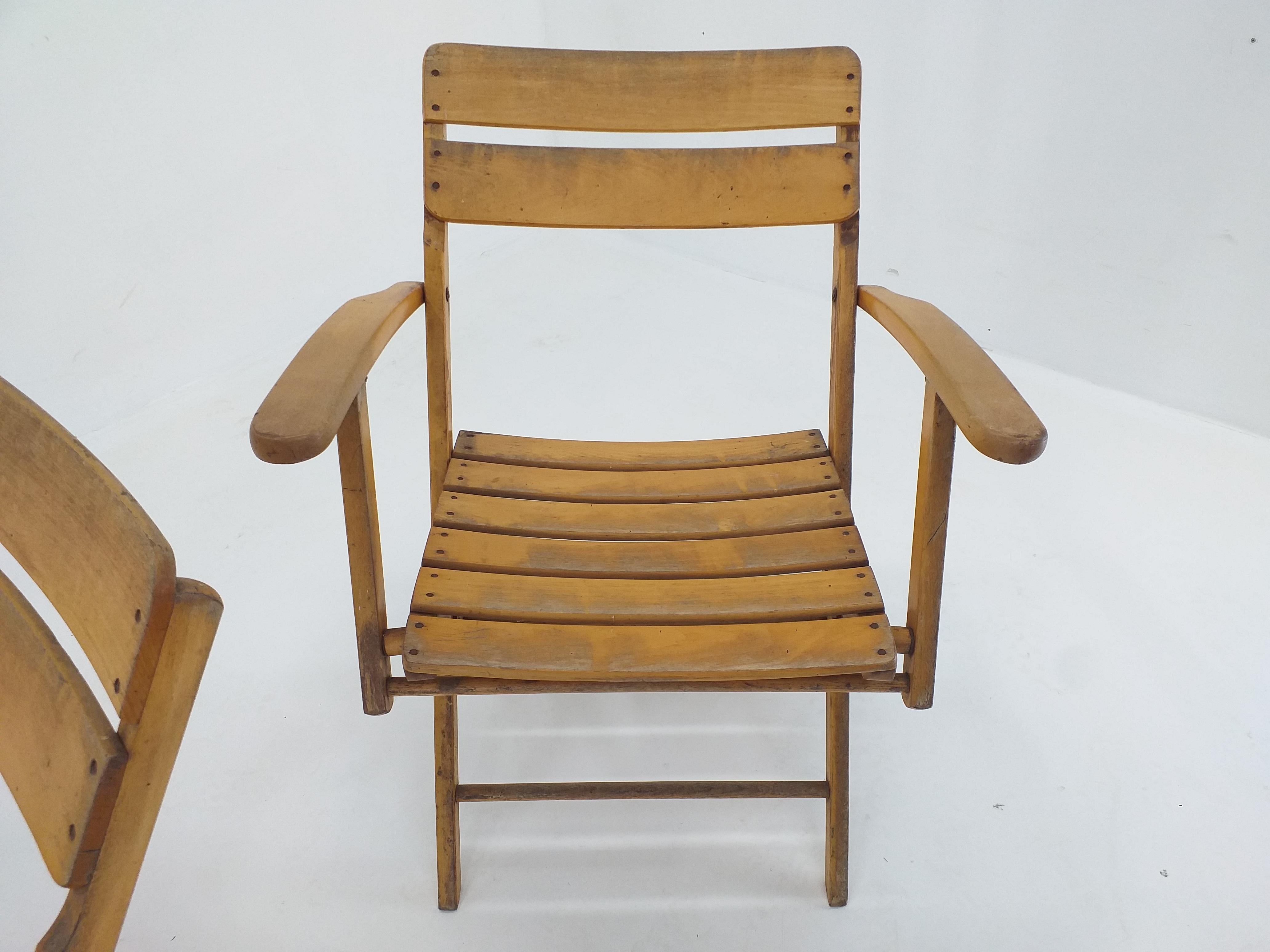 Ensemble de trois fauteuils pliants Bauhaus Naether, Allemagne, années 1930 en vente 4