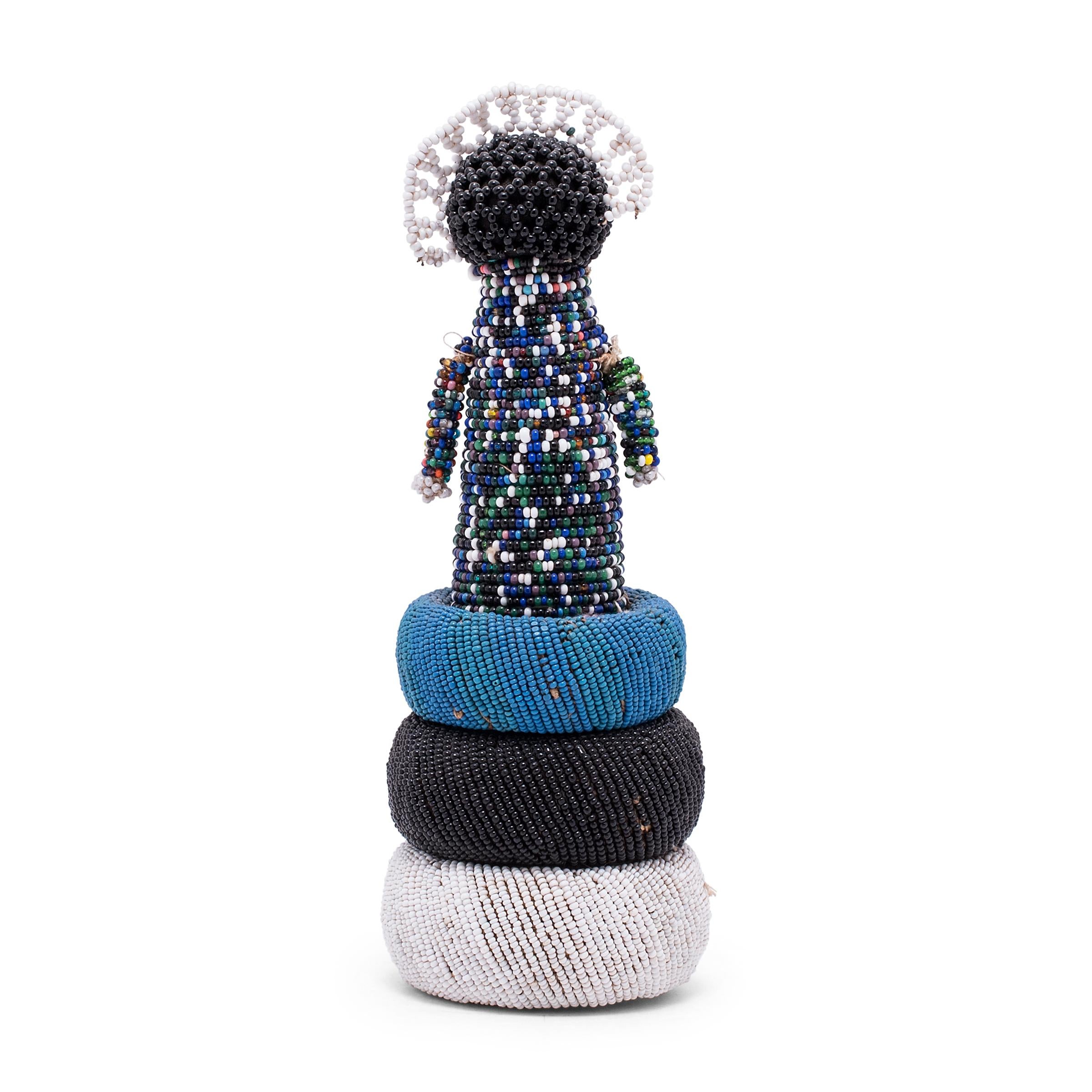 Set of Three Beaded Ndebele Fertility Dolls For Sale 5