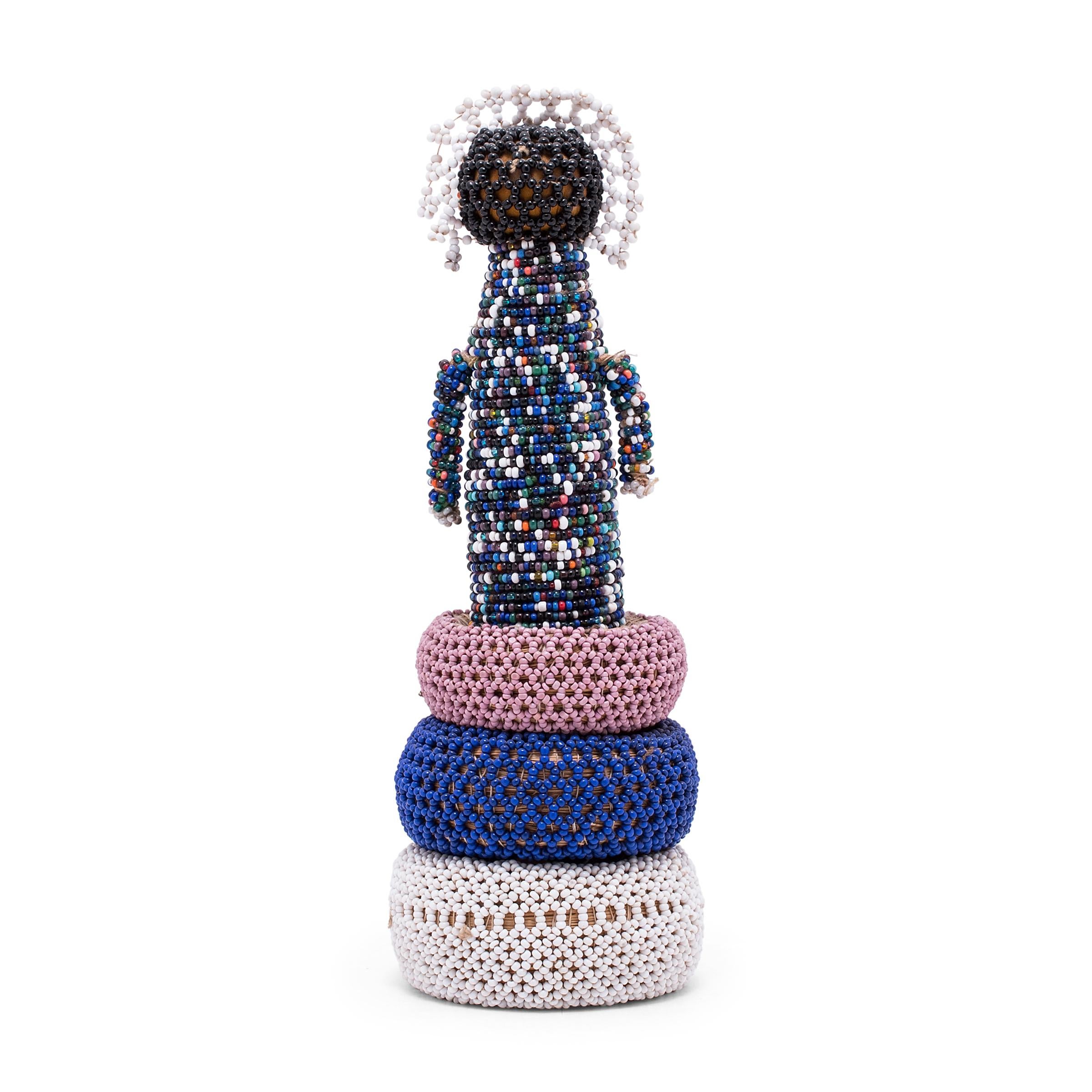 Set of Three Beaded Ndebele Fertility Dolls For Sale 1