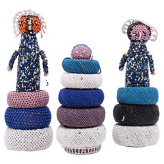 Set of Three Beaded Ndebele Fertility Dolls