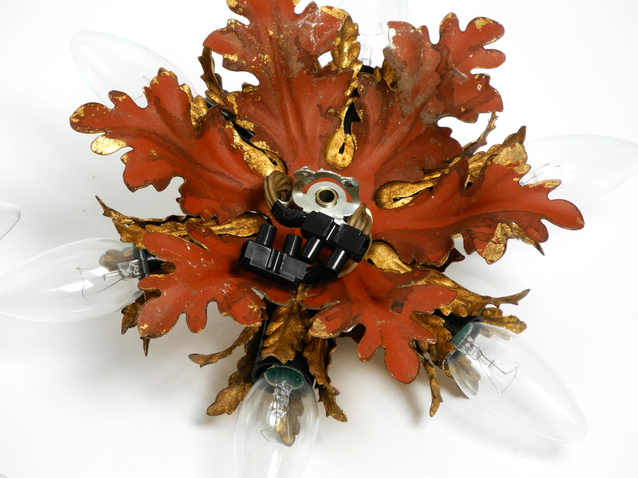 Set of three beautiful 60s Italian ceiling or wall lamps by Banci Firenze Italy For Sale 6