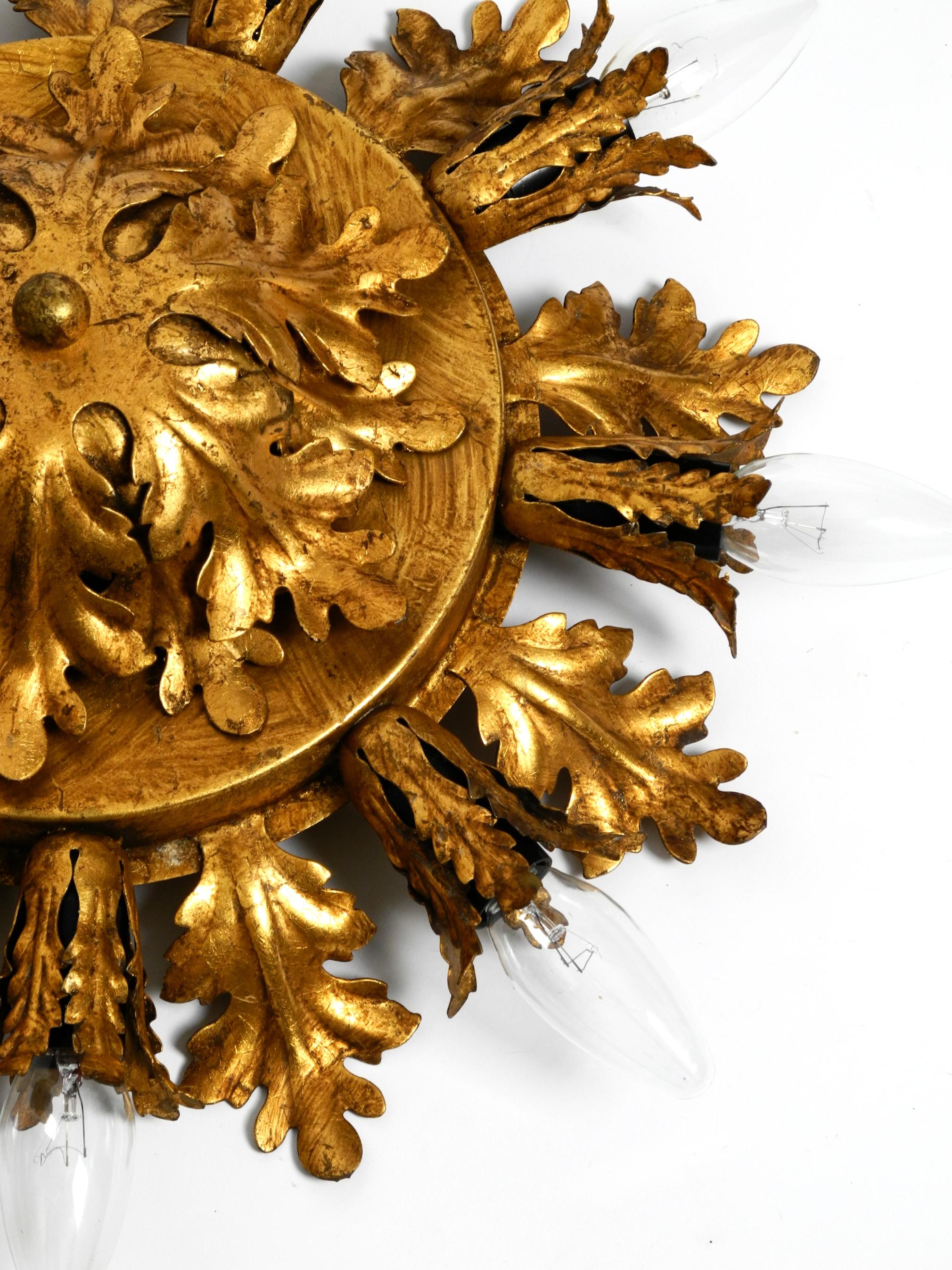Set of three beautiful 60s Italian ceiling or wall lamps by Banci Firenze Italy For Sale 7