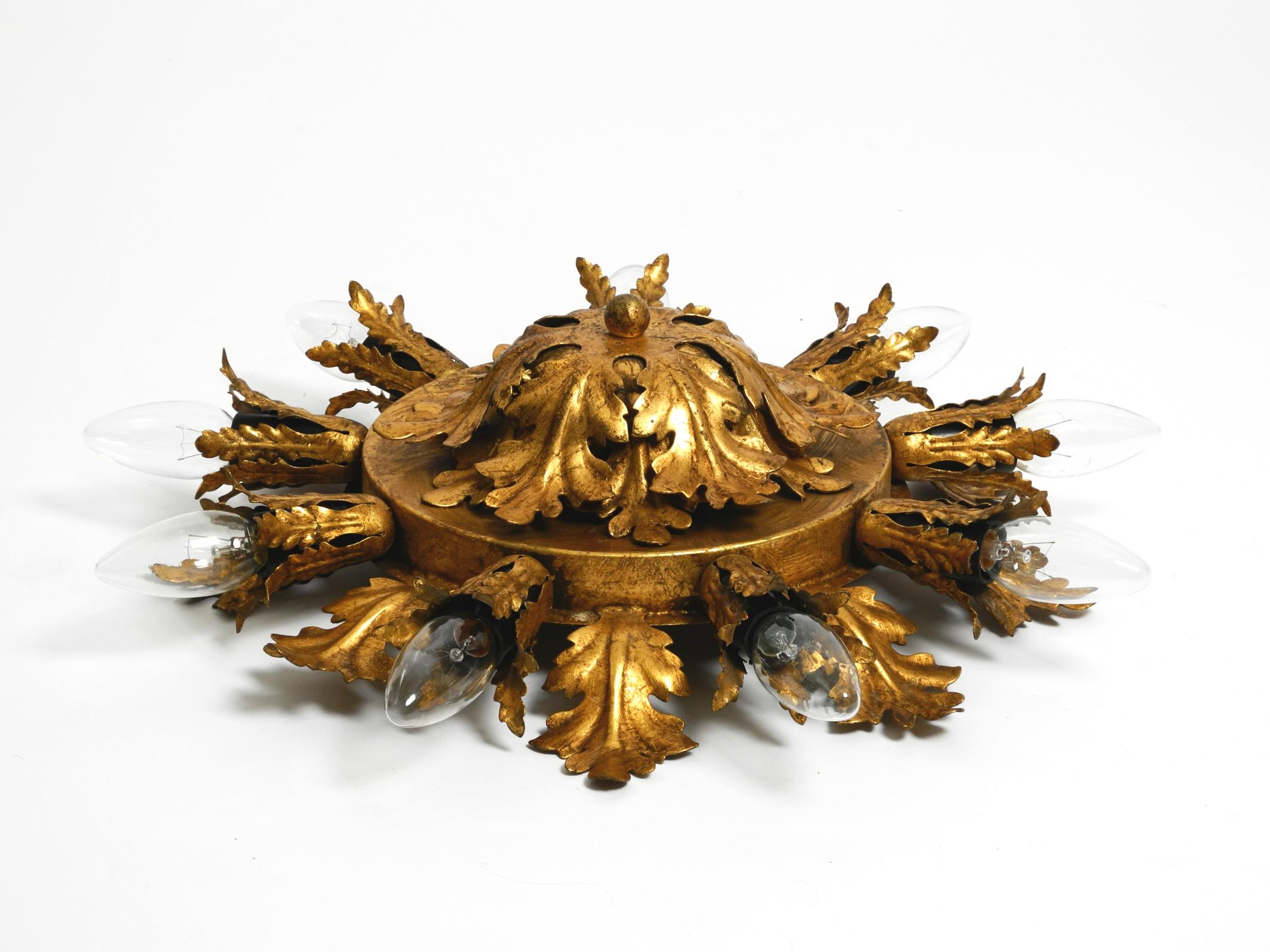 Set of three beautiful 60s Italian ceiling or wall lamps by Banci Firenze Italy For Sale 10
