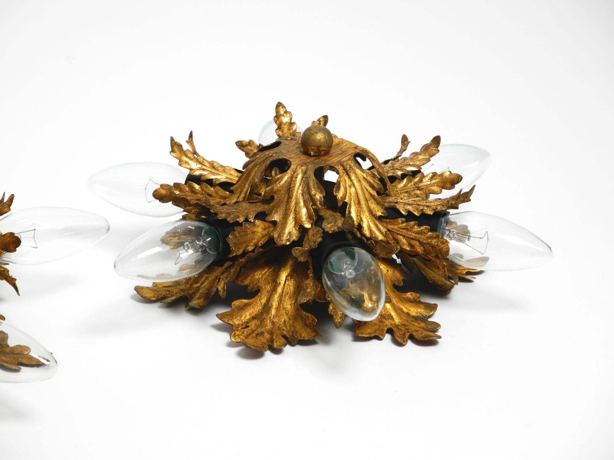 Set of three beautiful 60s Italian ceiling or wall lamps by Banci Firenze Italy For Sale 12