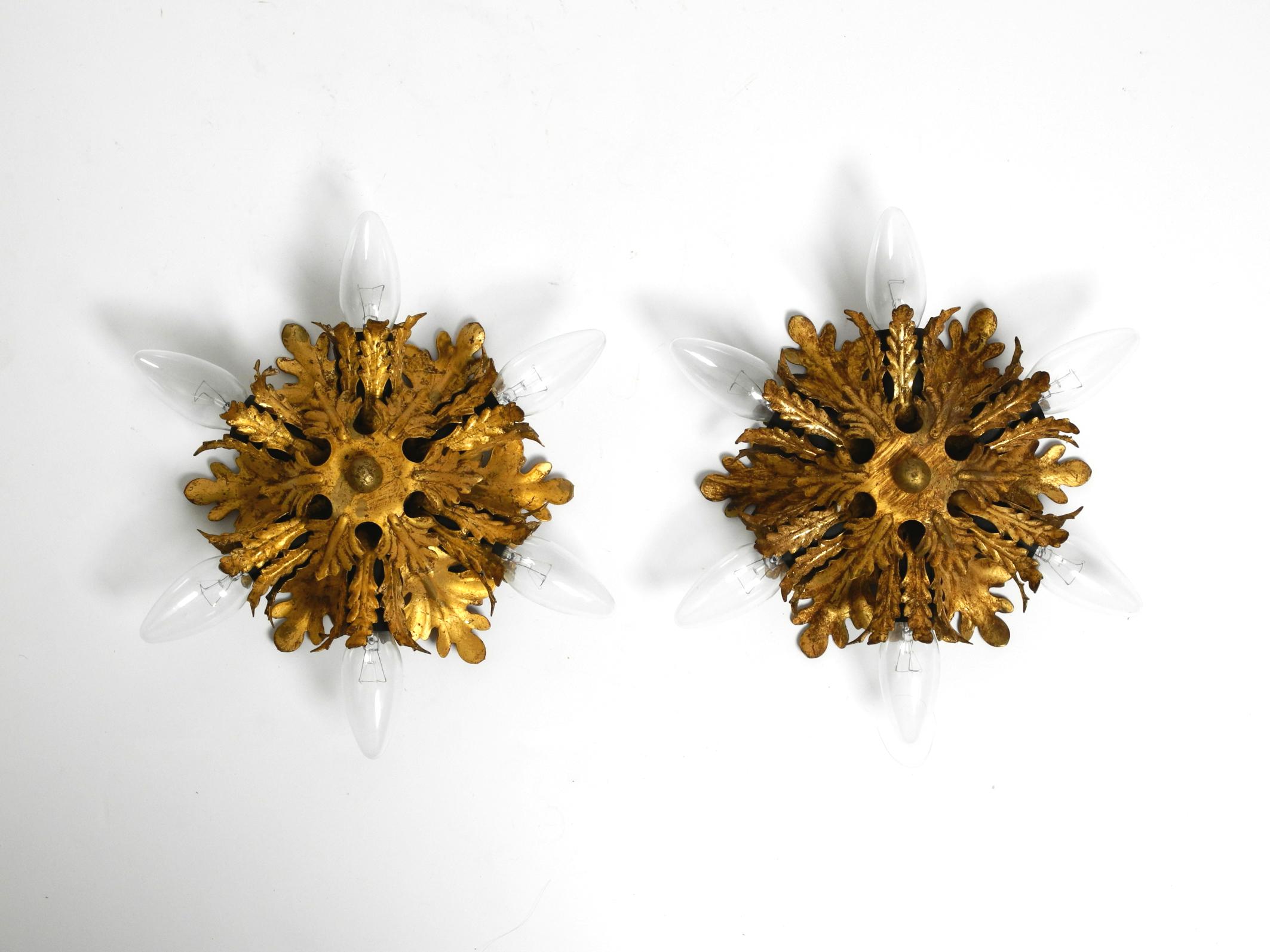 Metal Set of three beautiful 60s Italian ceiling or wall lamps by Banci Firenze Italy For Sale