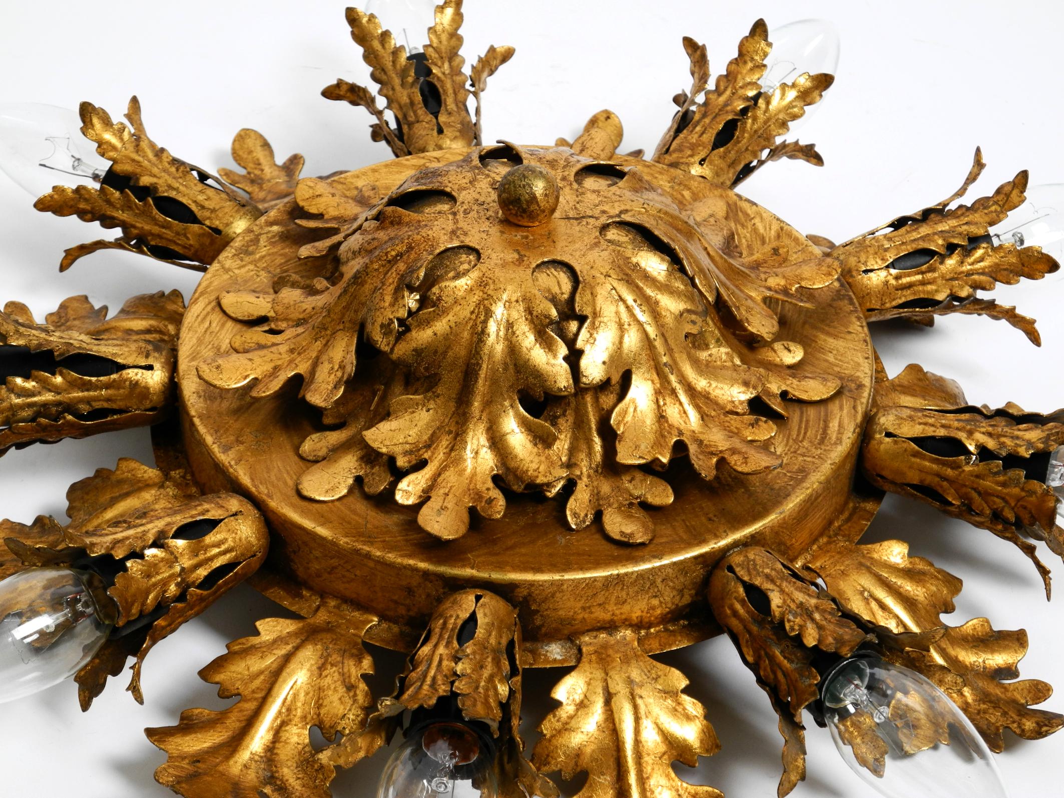 Set of three beautiful 60s Italian ceiling or wall lamps by Banci Firenze Italy For Sale 2