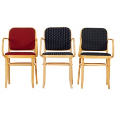 Set of Three Bentwood Dining Chairs Josef Hoffmann Style