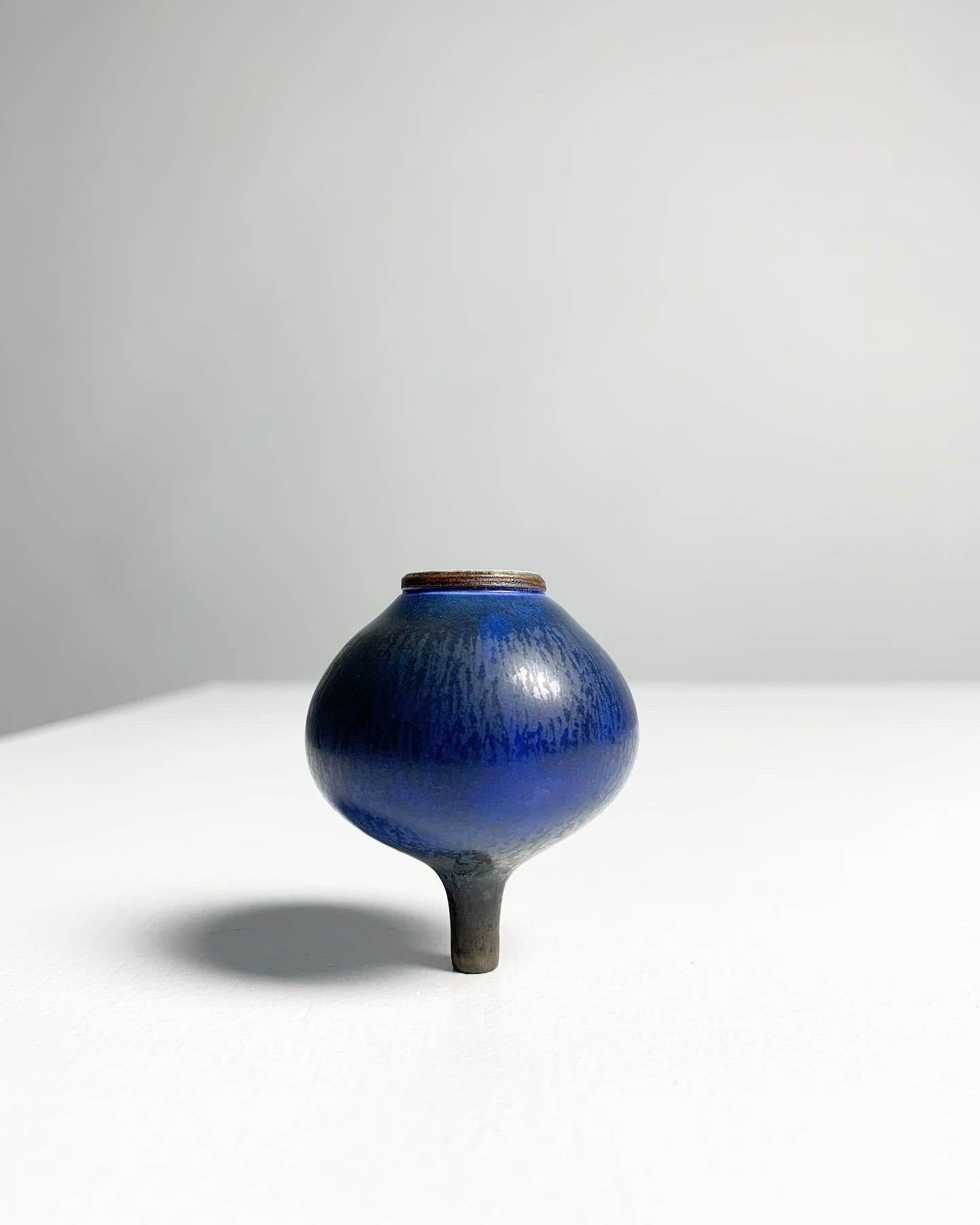 Set of Three Berndt Friberg Miniature Vases Stoneware Gustavsberg, Sweden, 1950s 3