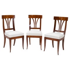 Ensemble de trois chaises de salle à manger Biedermeier, Allemagne, datant d'environ 1820