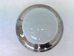 Set of three big Chrome Bauhaus Ceiling or wall Lamps/Flushmounts, 1930s