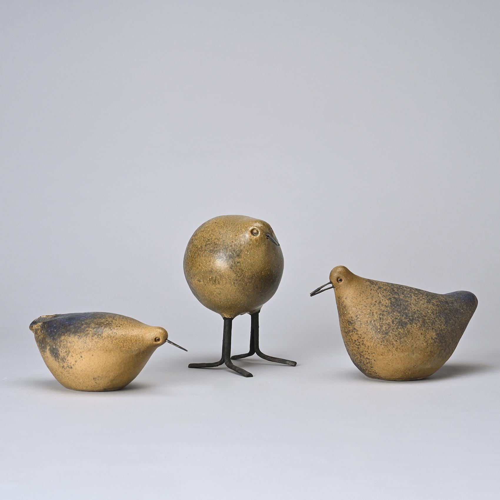 Mid-Century moderno Set di tre uccelli di Gérald Olivier, Svizzera, circa 1970 in vendita