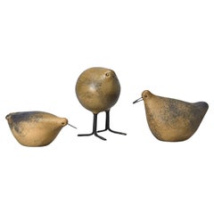Set of three birds by Gérald Olivier, Switzerland circa 1970