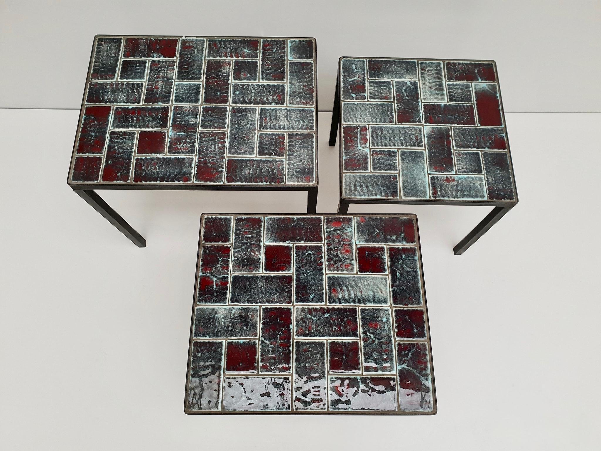 wrought iron tile table