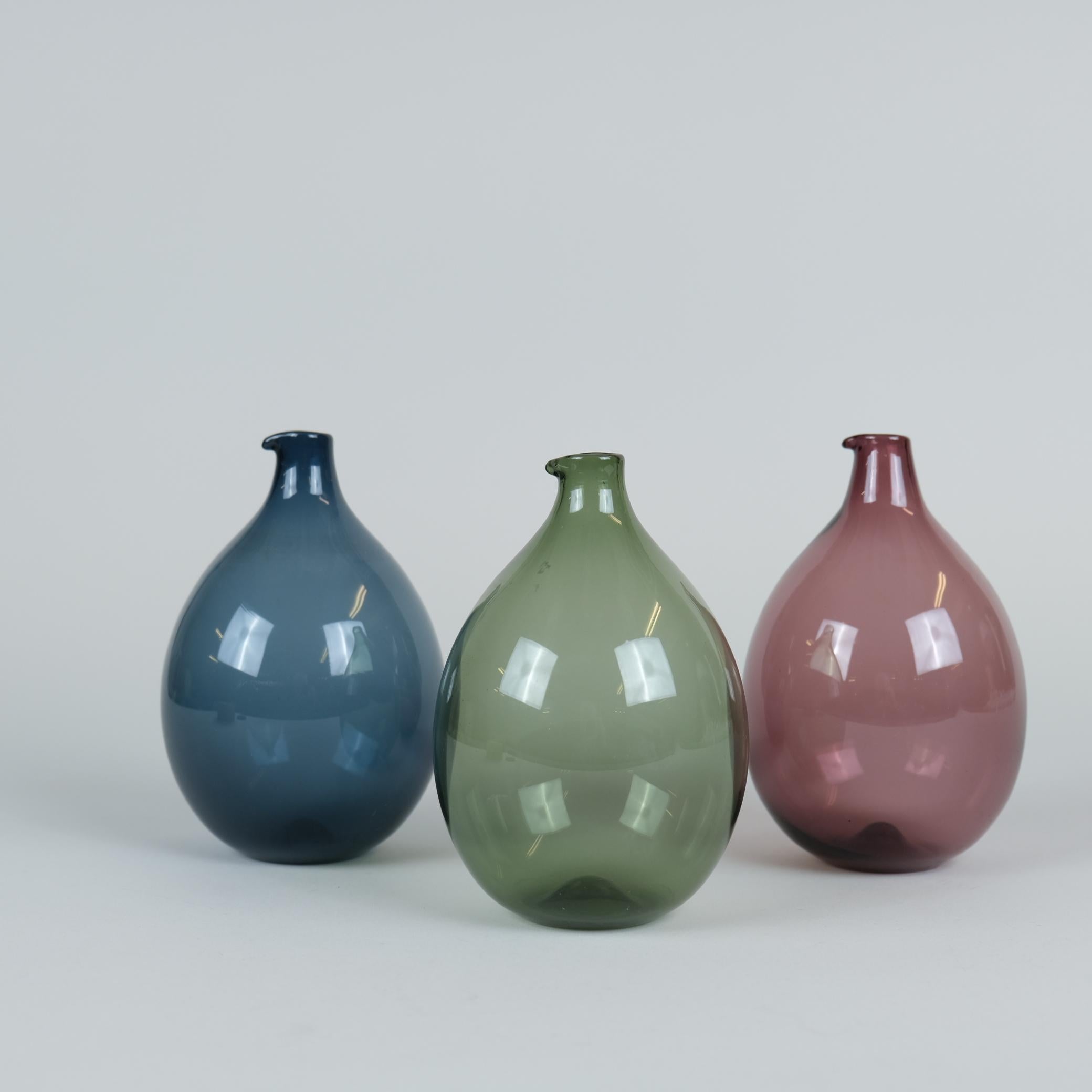Timo Sarpaneva was internationally acclaimed and one of Finland`s leading artists and designers. He was especially known for his art glass objects made from blown glass.  He did however use a number of other materials in his designs, including