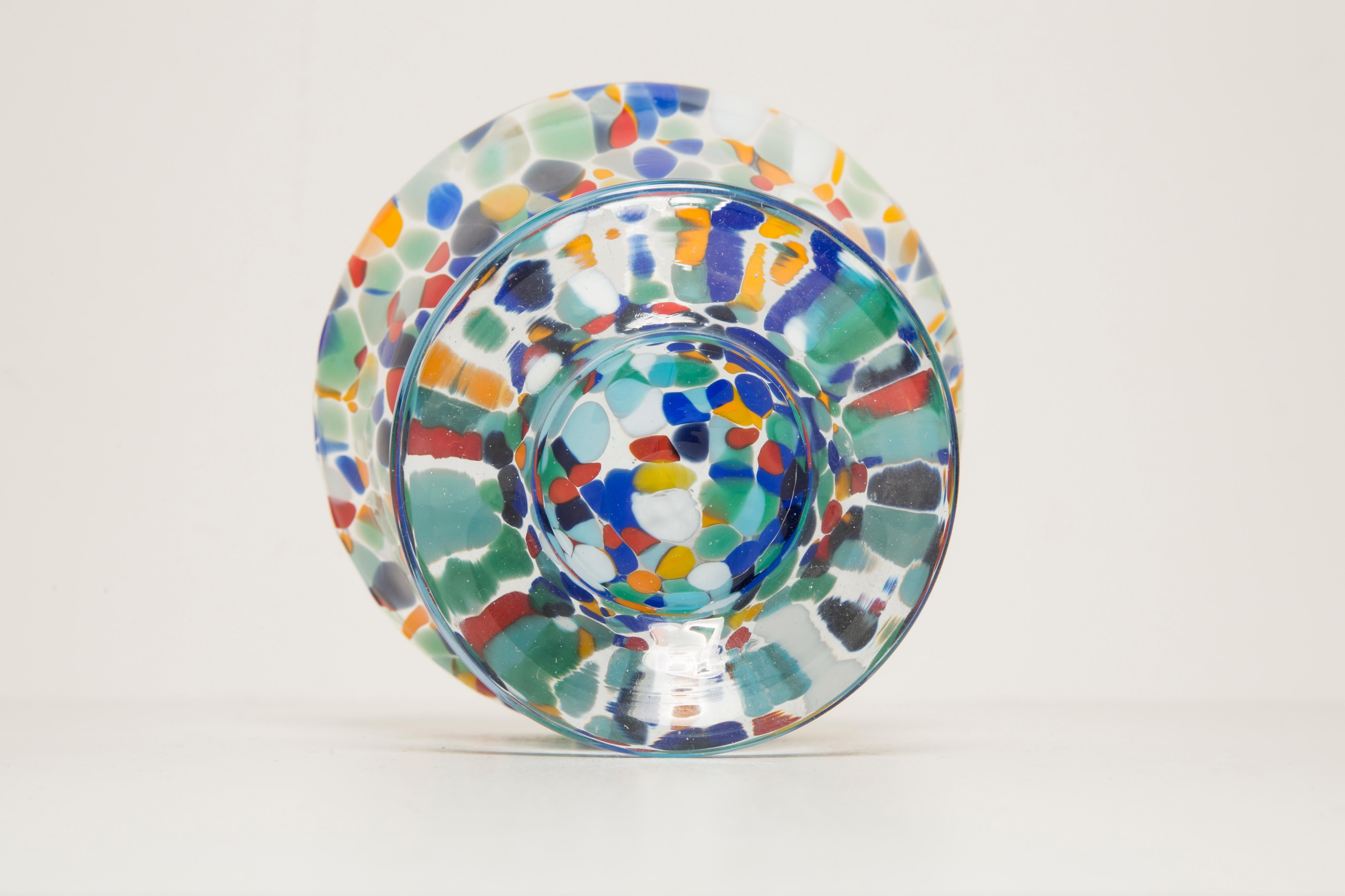 Set of Three Blue Murano Glasses, Ice Cream Cups, Italy, Europe, 2000s For Sale 3