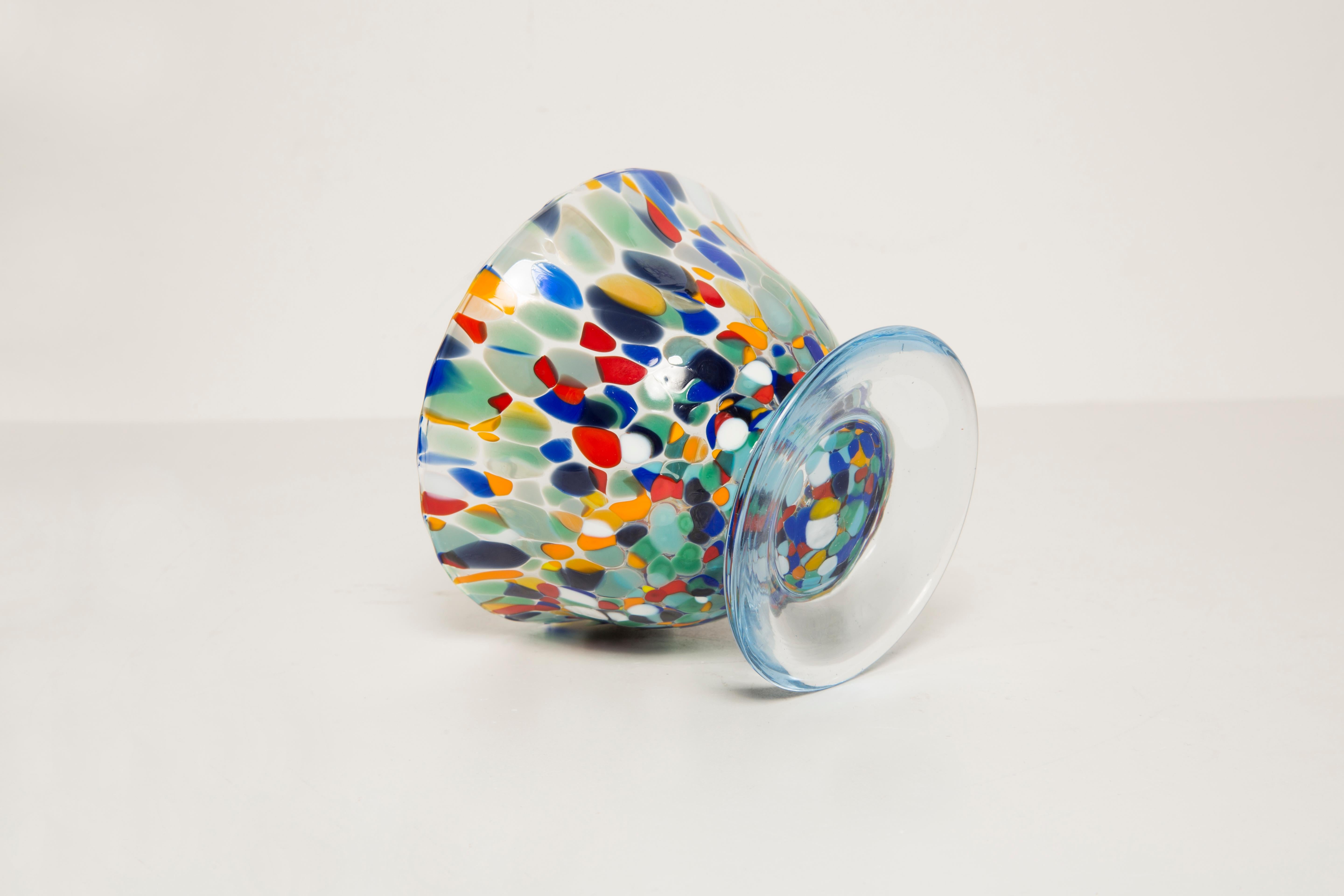 Set of Three Blue Murano Glasses, Ice Cream Cups, Italy, Europe, 2000s For Sale 2