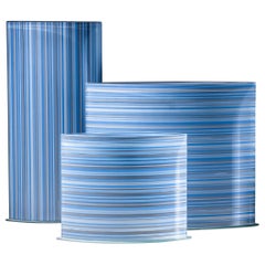 Set of Three Blue Vases by Rosenthal, 20th Century