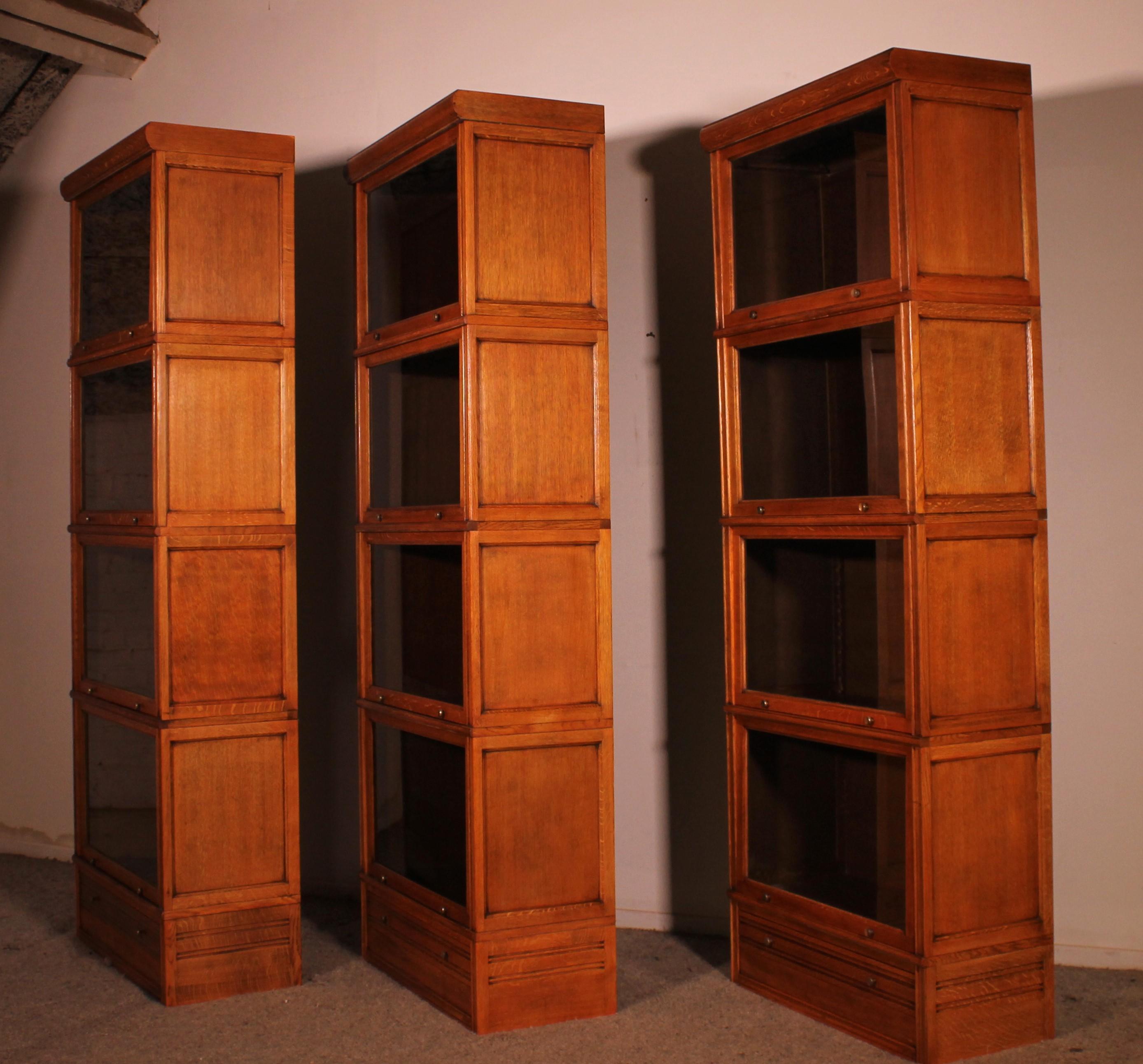 Set Of Three Bookcases Called Stacking Bookcase In Light Oak 2