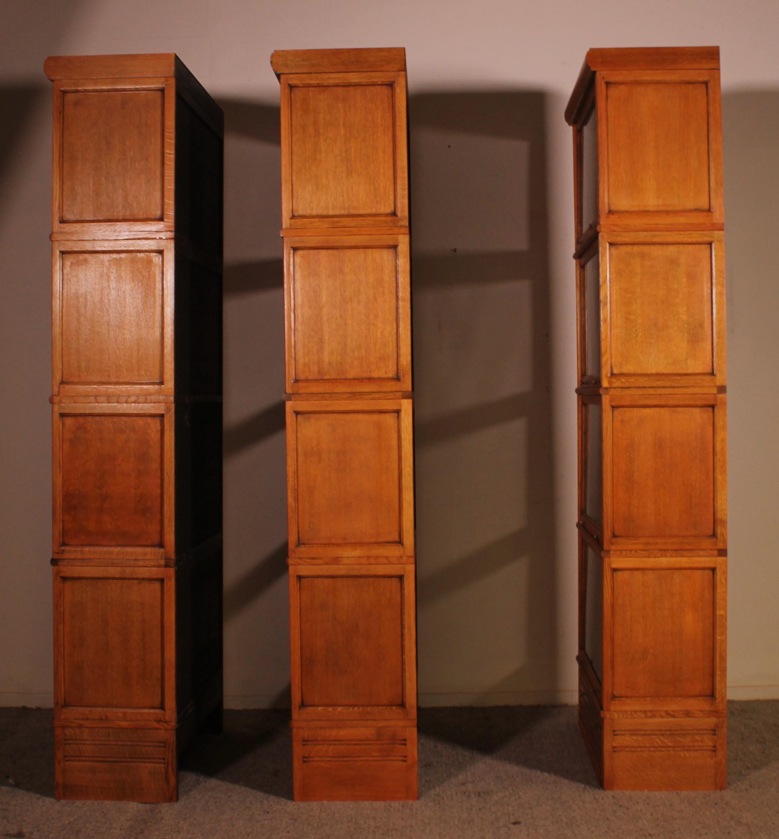 Set Of Three Bookcases Called Stacking Bookcase In Light Oak 3