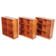 Set of Three Bookcases in Pine by Mogens Koch, 1950s