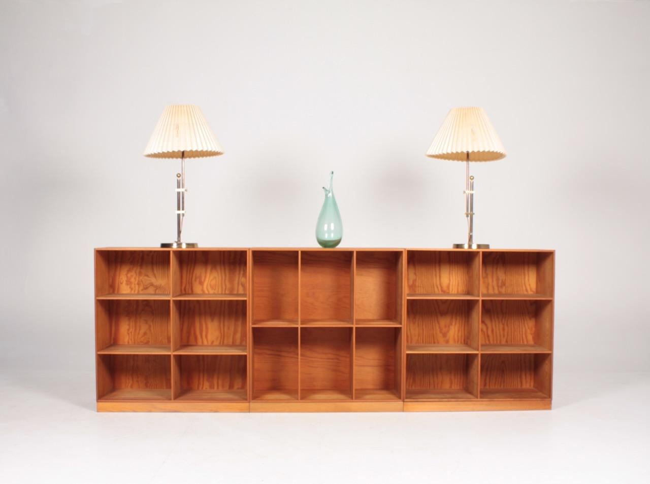 Mid-20th Century Set of Three Bookcases in Pine by Mogens Koch, Danish Design, Midcentury 1950s