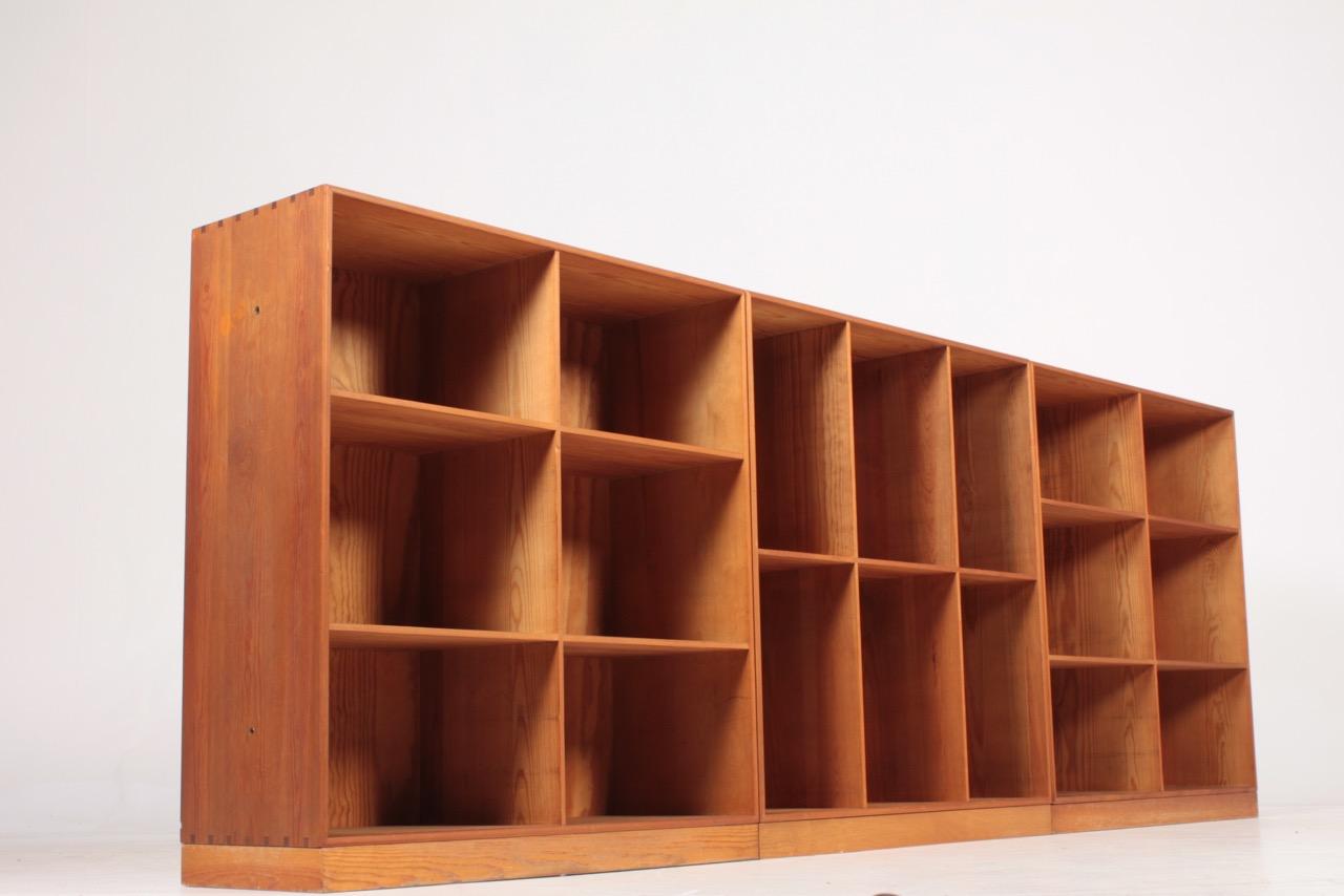 Set of Three Bookcases in Pine by Mogens Koch, Danish Design, Midcentury 1950s 2