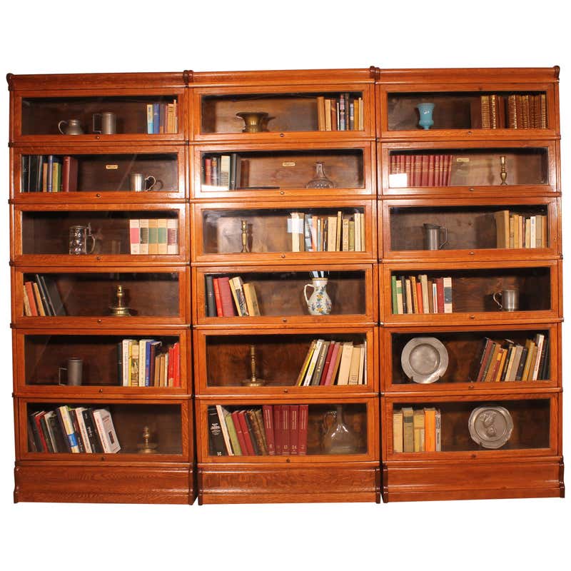 Edwardian Oak Stacking Bookcase at 1stdibs