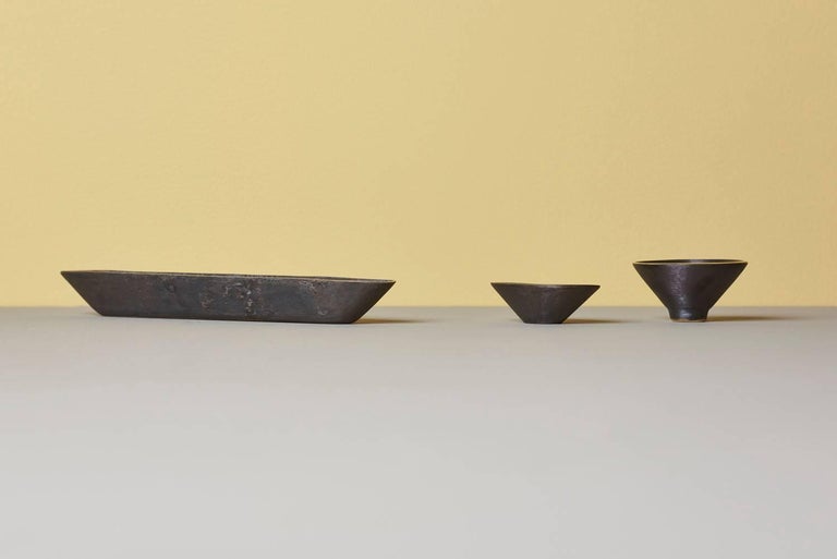 Austrian Set of Three Bowls by Carl Auböck For Sale