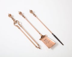 Set of Three Copper Fire Tools