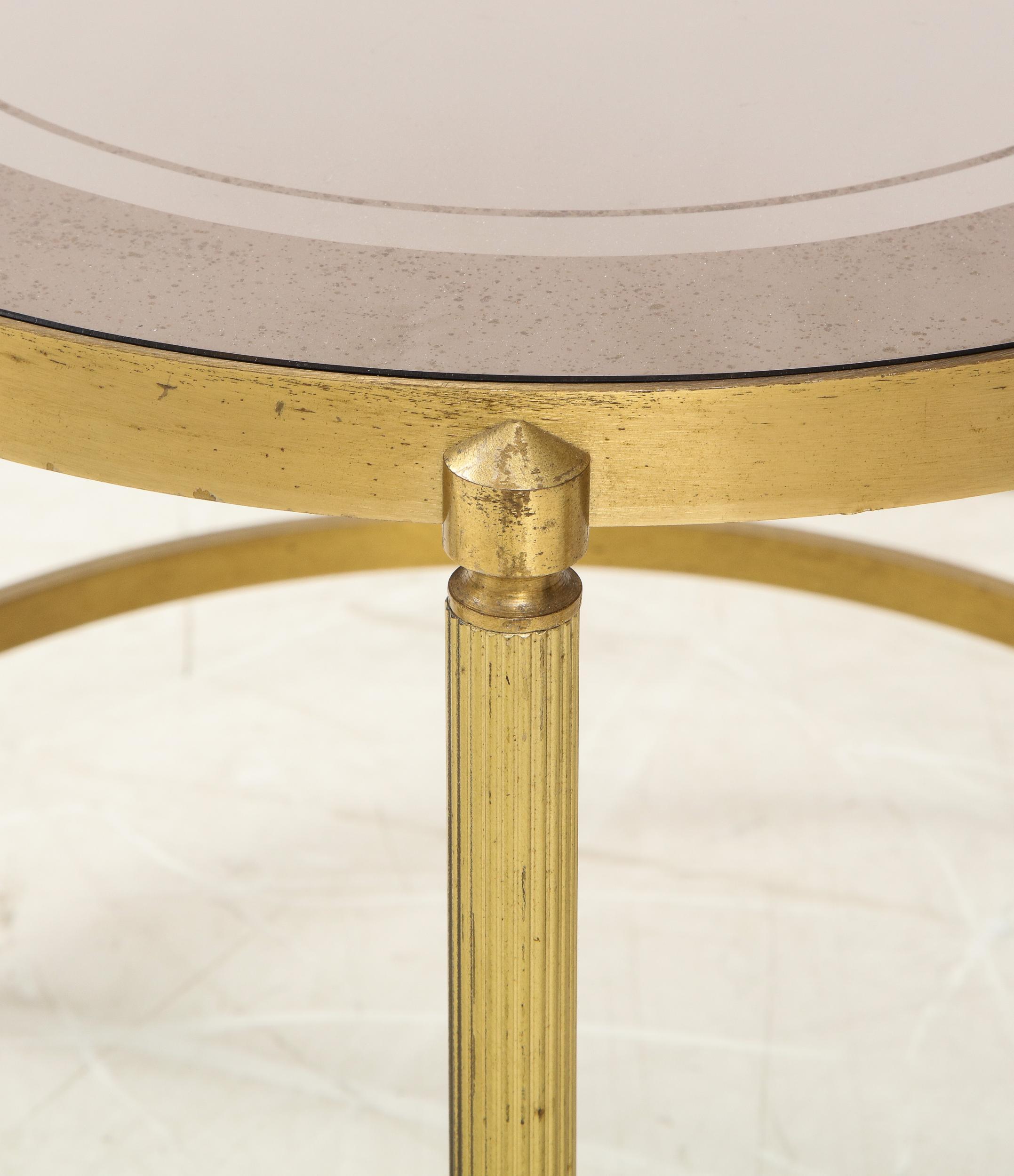 Set of Three Brass Nesting Cocktail Tables 8