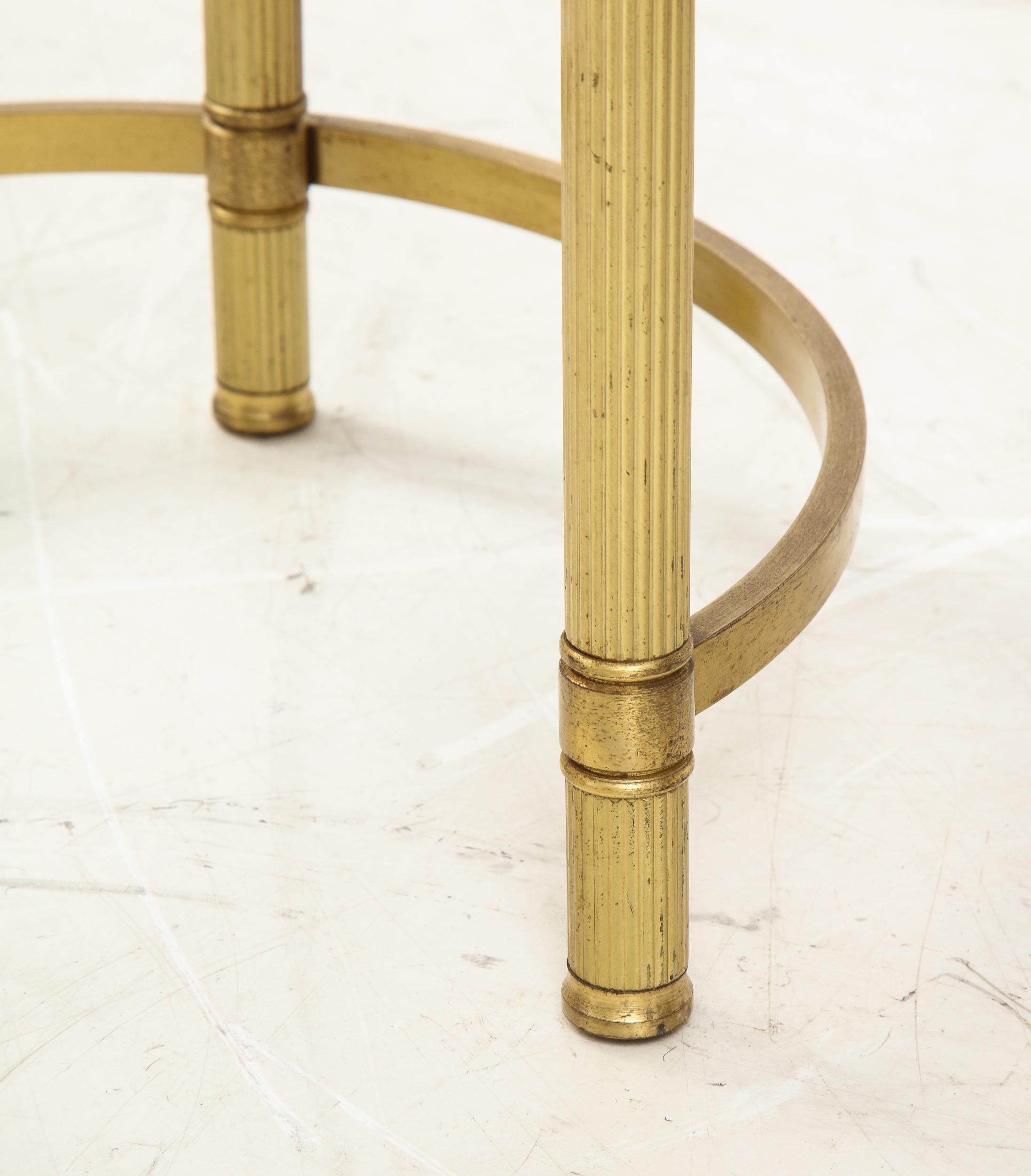 Set of Three Brass Nesting Cocktail Tables 10