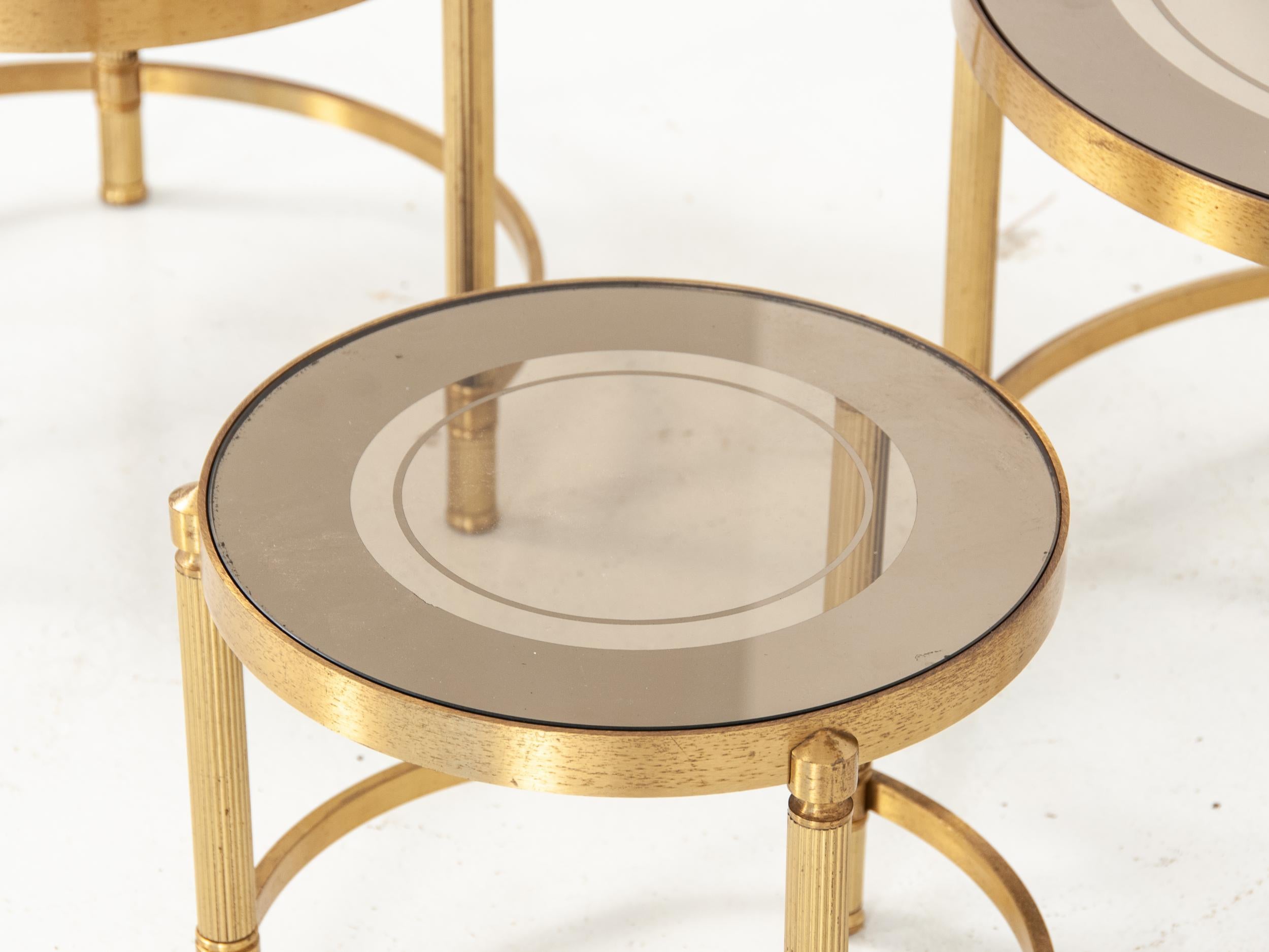 round gold nesting tables