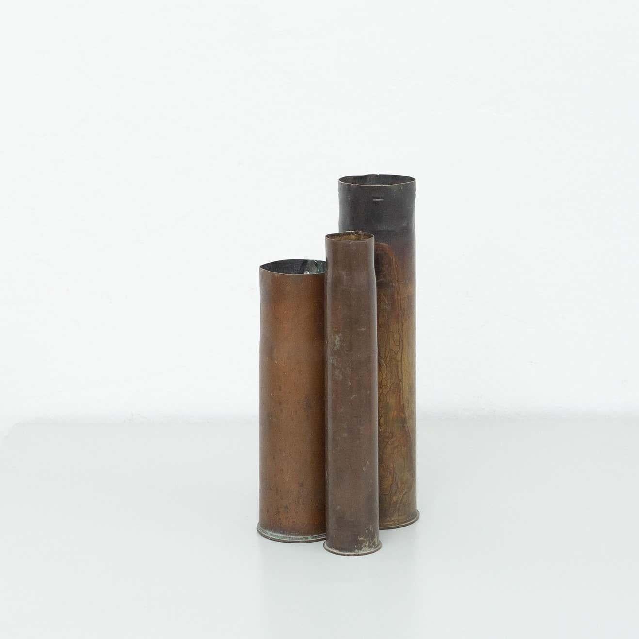 Set di tre vasi in bronzo, 1930 circa in vendita 7