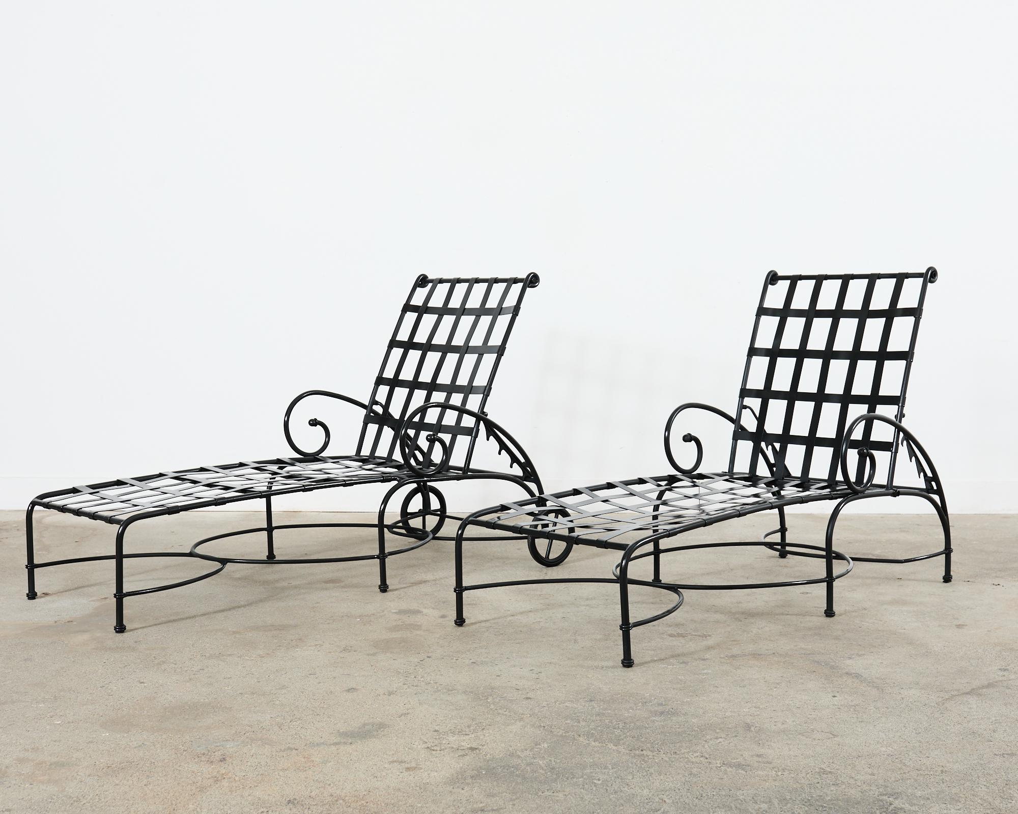 Lot de trois fauteuils de piscine Brown Jordan Florentine Bon état - En vente à Rio Vista, CA