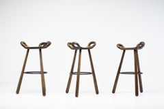 Set of Three Brutalist Bar Stools