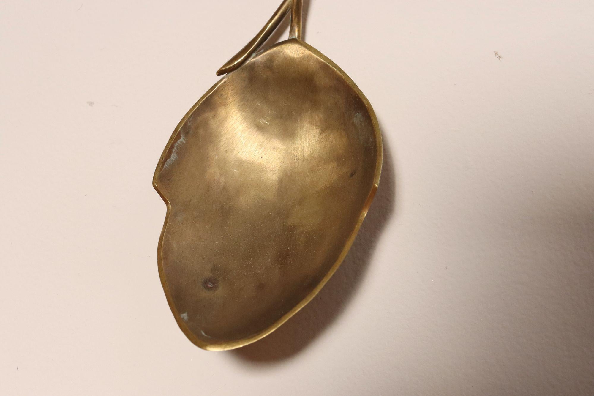 Set of Three Brutalist Brass Decorative Serving Pieces - Ladle, Spoon, and Fork For Sale 8