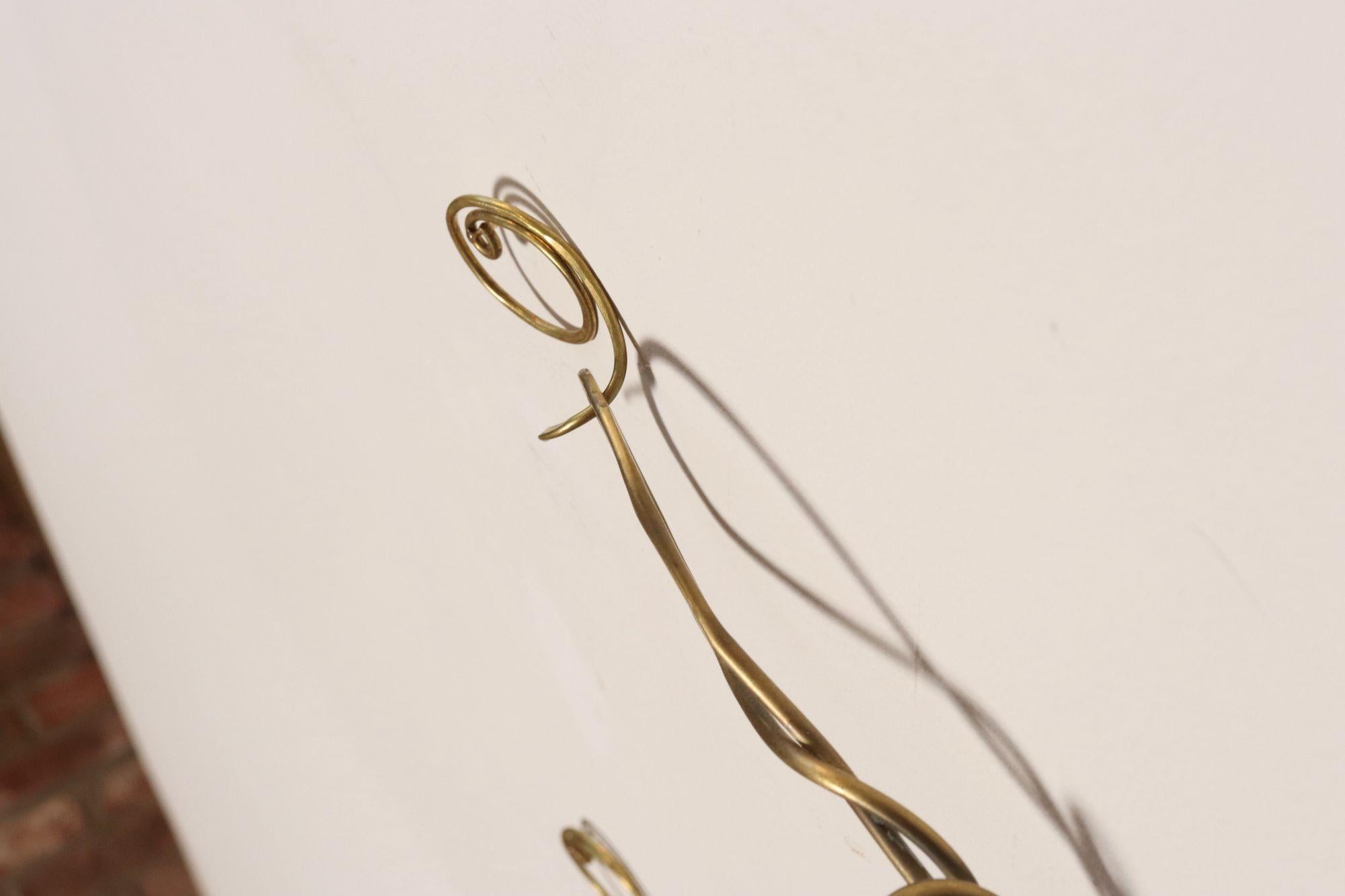 Set of Three Brutalist Brass Decorative Serving Pieces - Ladle, Spoon, and Fork For Sale 11