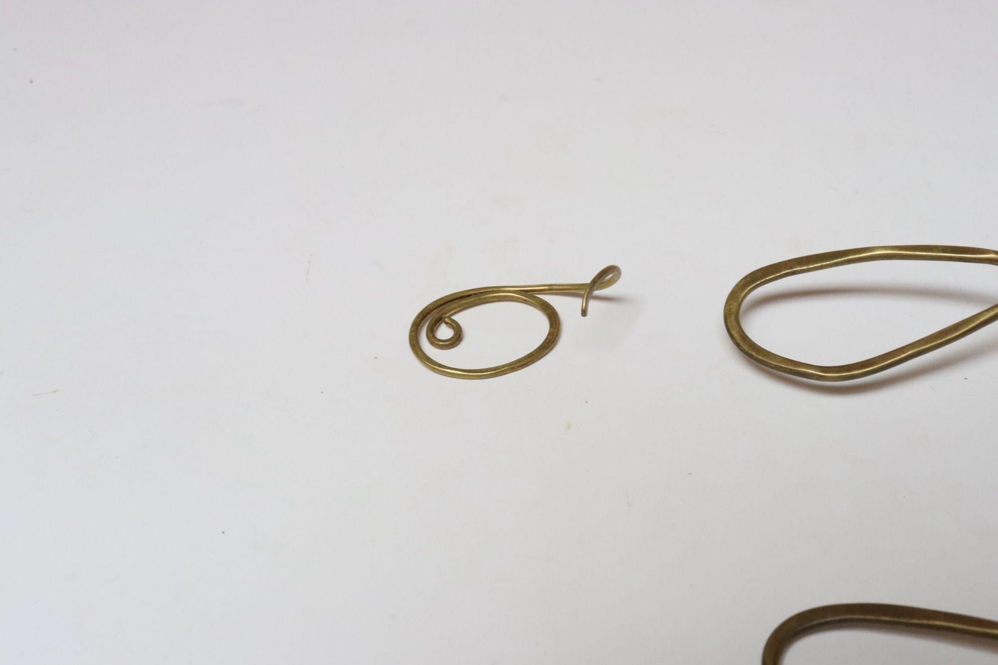 Set of Three Brutalist Brass Decorative Serving Pieces - Ladle, Spoon, and Fork For Sale 13