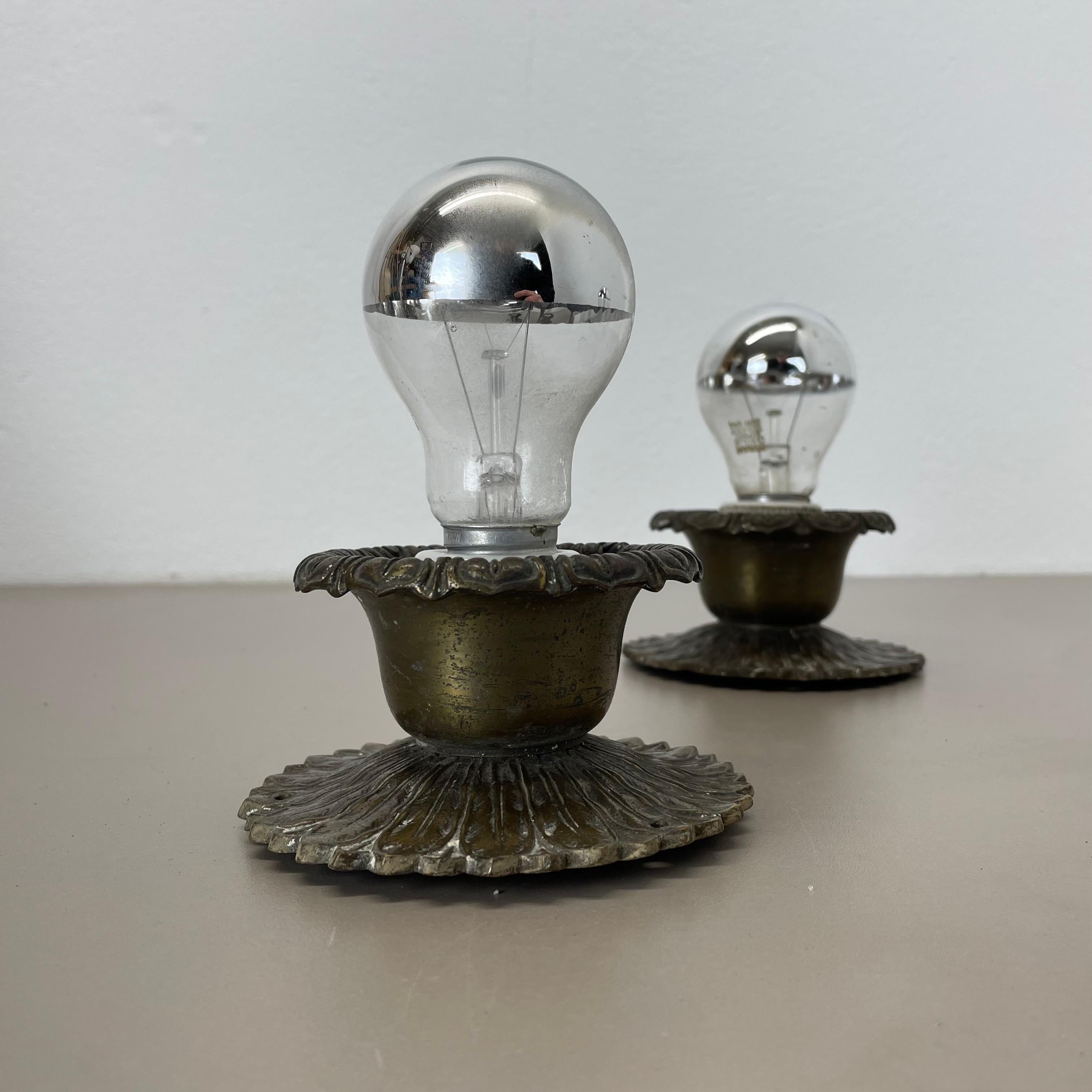 Metal Set of Three Brutalist BRONZE 