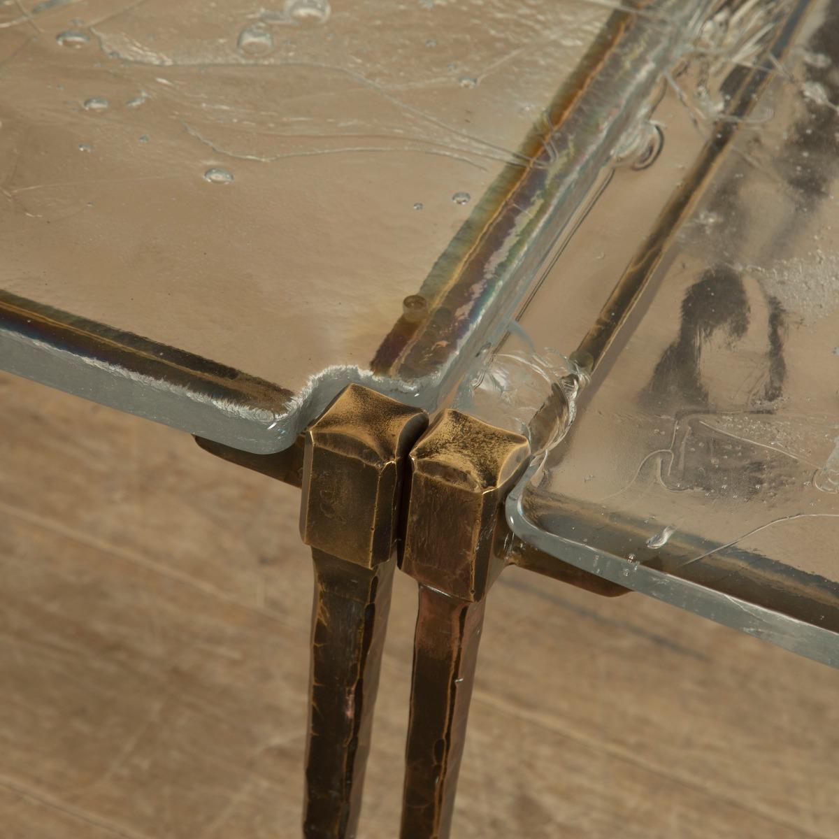 Bronze Set of Three Brutalist Coffee Tables