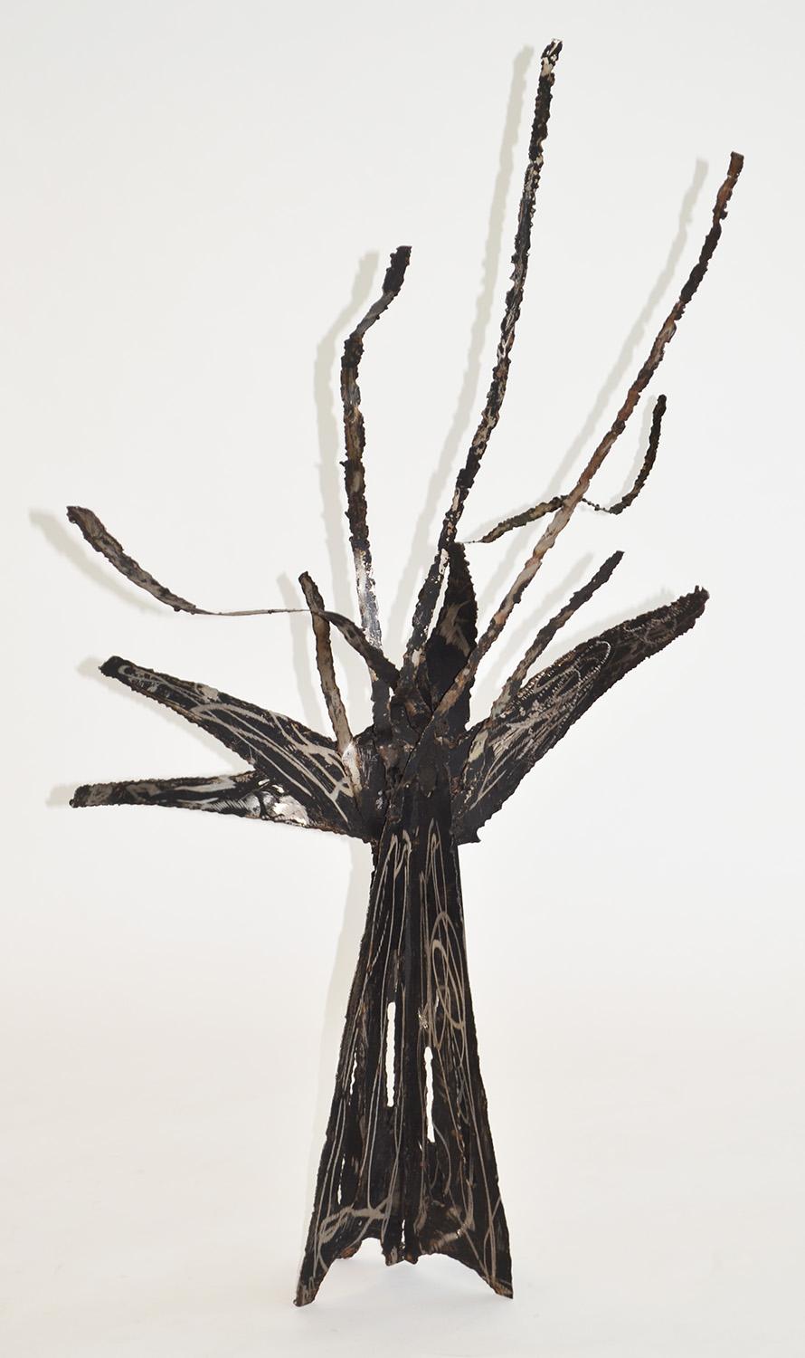 Set of Three Brutalist Metal Tree Sculptures like Jeré, Paul Evans, 1960's, USA For Sale 3