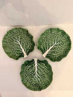 Set Of Three Cabbage Pattern Bowls
