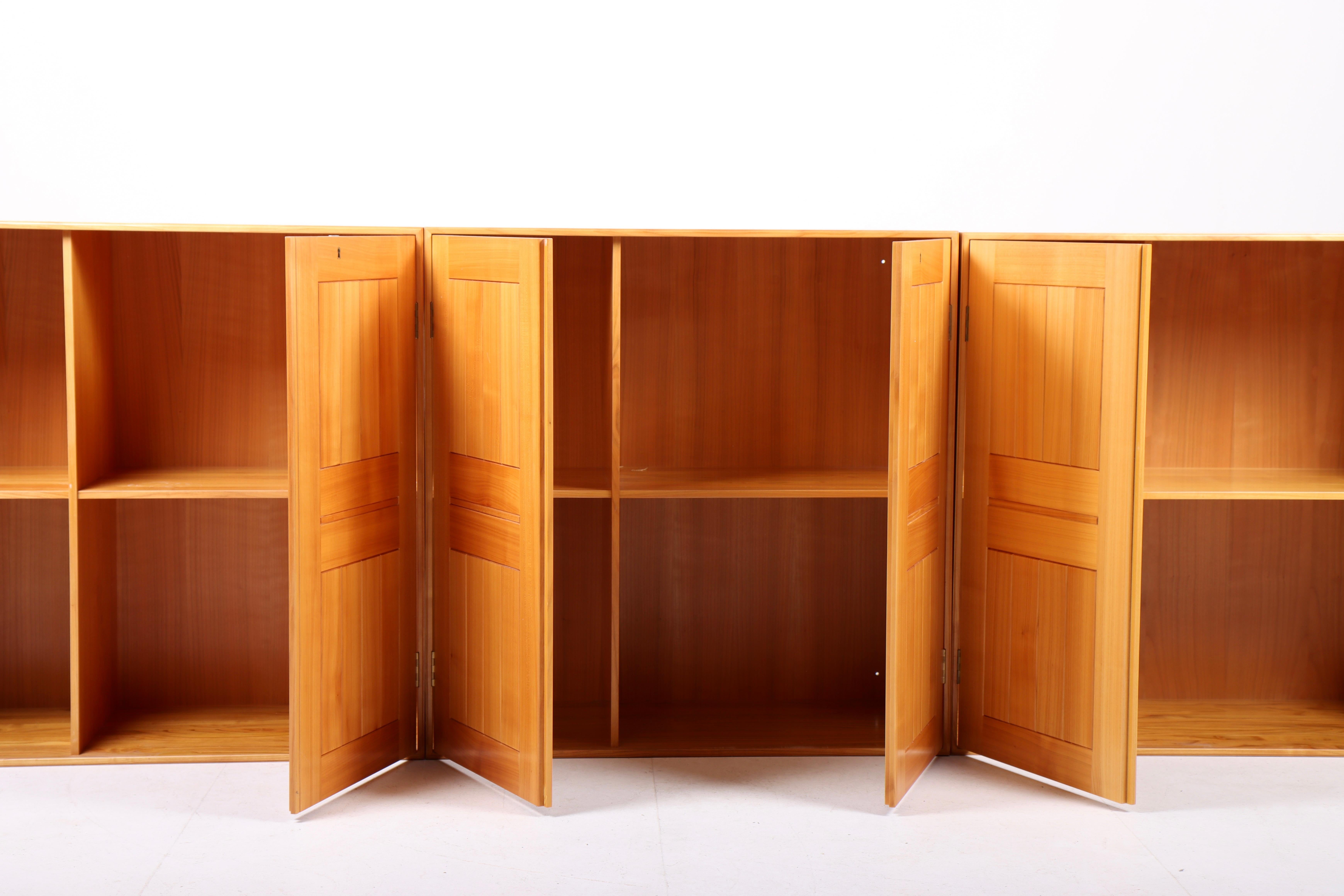 Mid-Century Modern Set of Three Cabinets in Solid Elm by Mogens Koch, 1960s