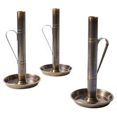 Set of Three Candle Holders by Tommi Parzinger for Dorlyn-Silversmiths
